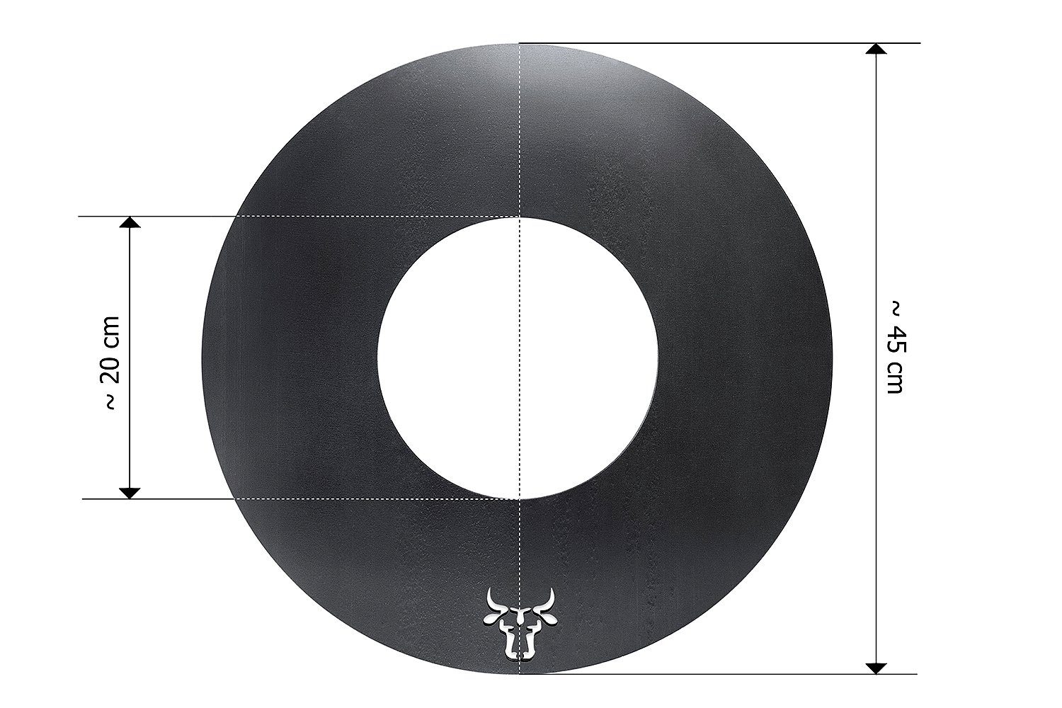 tuning-art Grillplatte GR01-45 Grillring Plancha für Kugelgrill Feuerplatte BBQ-Platte 45cm