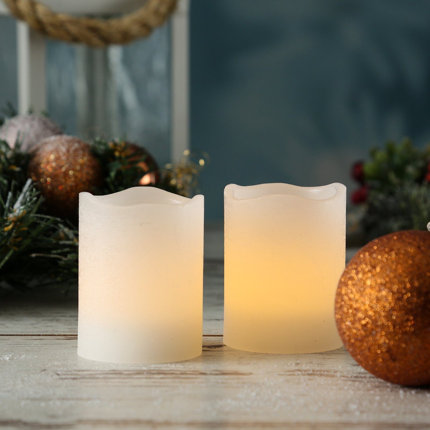 MARELIDA LED-Kerze LED Kerzenset Mini Echtwachs flackernd mit Batterien H: günstig online kaufen