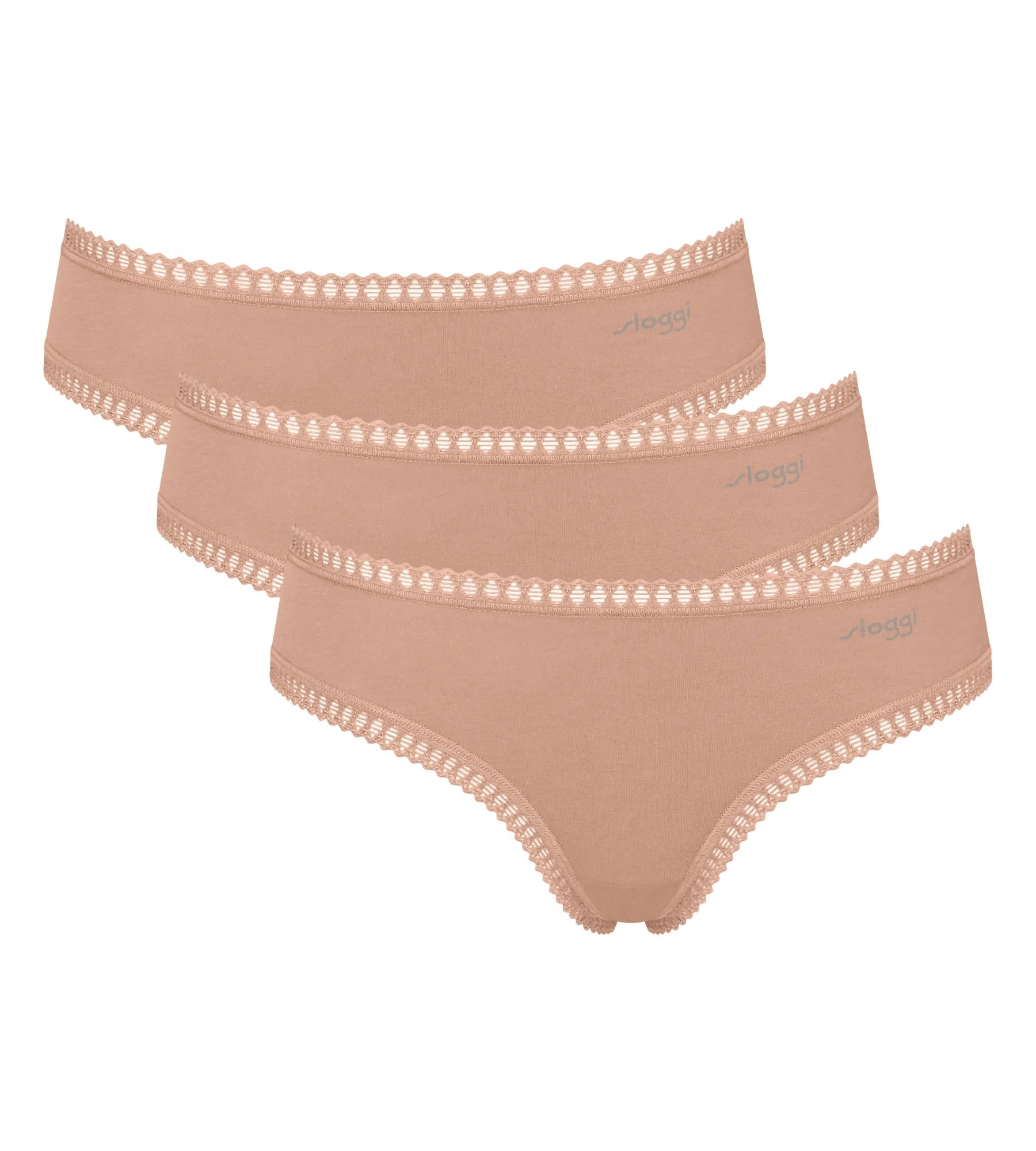 sloggi Hipster GO Crush (3er Pack) mit Spitzendetails, Multipack