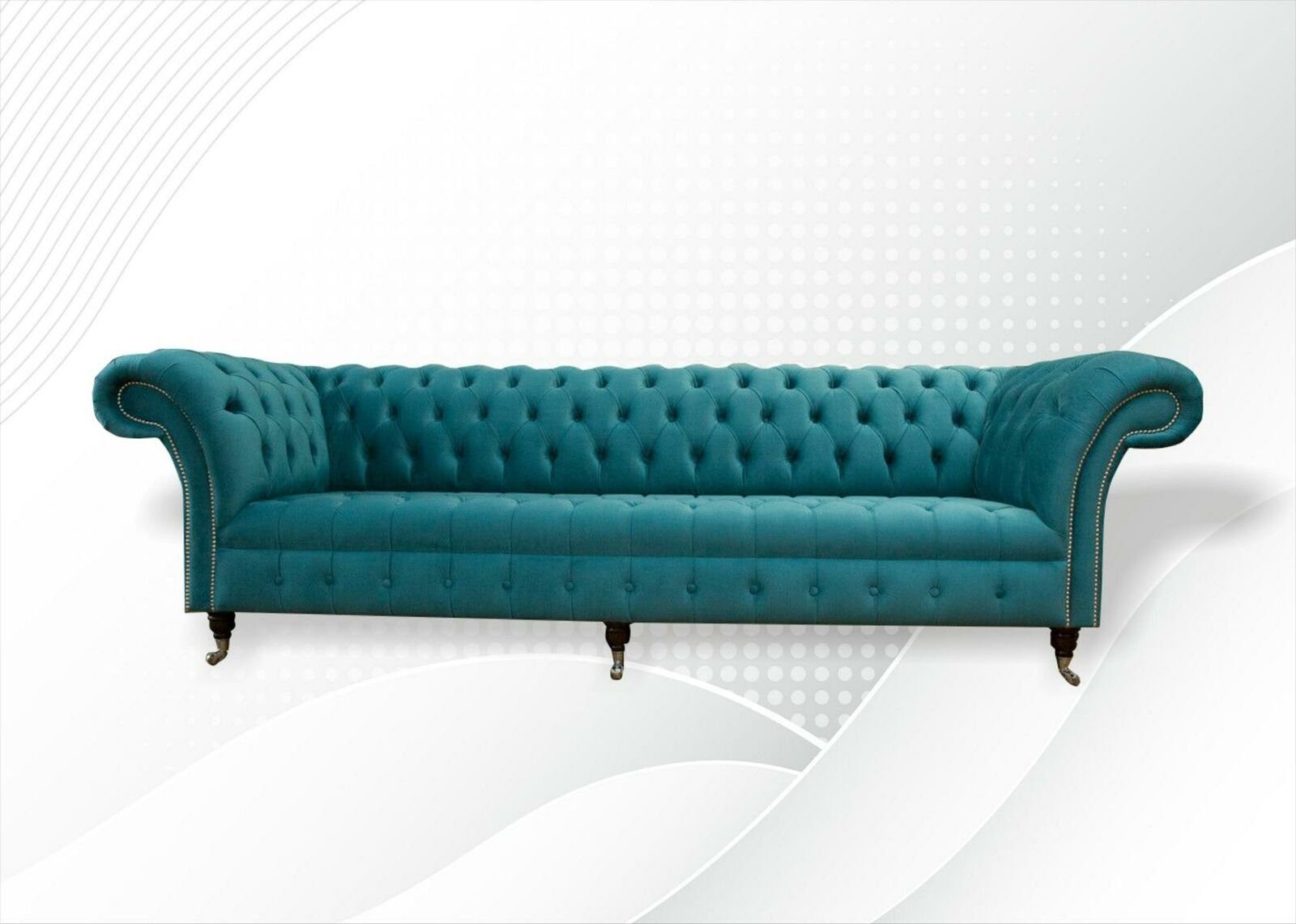 JVmoebel Chesterfield-Sofa Großer Chesterfield Viersitzer Luxus Couch xxl Modern Sofa, Made in Europe