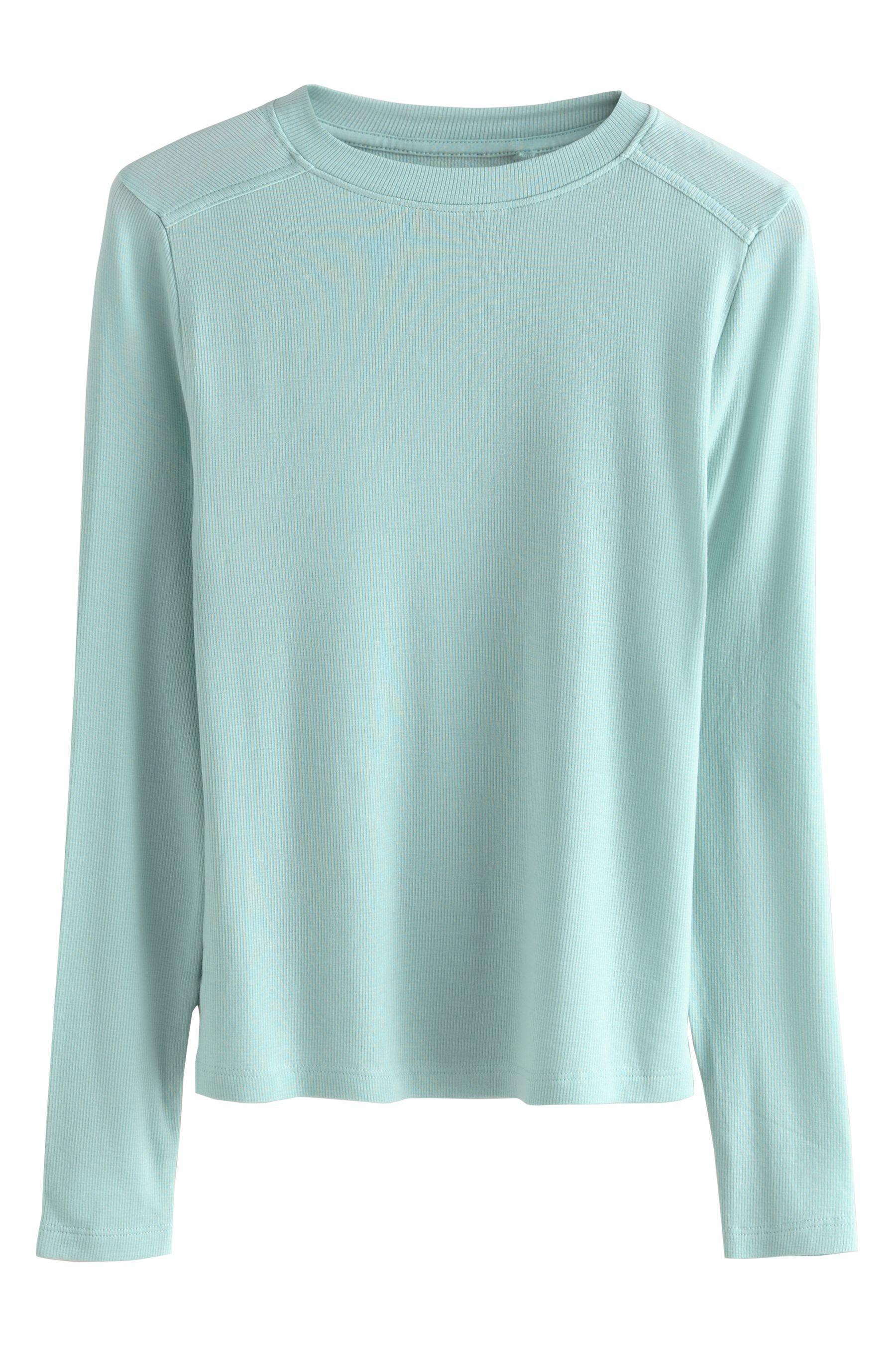 Next Langarmshirt 3er-Pack Langarm-Rundhalsoberteile mit Lyocell (3-tlg)