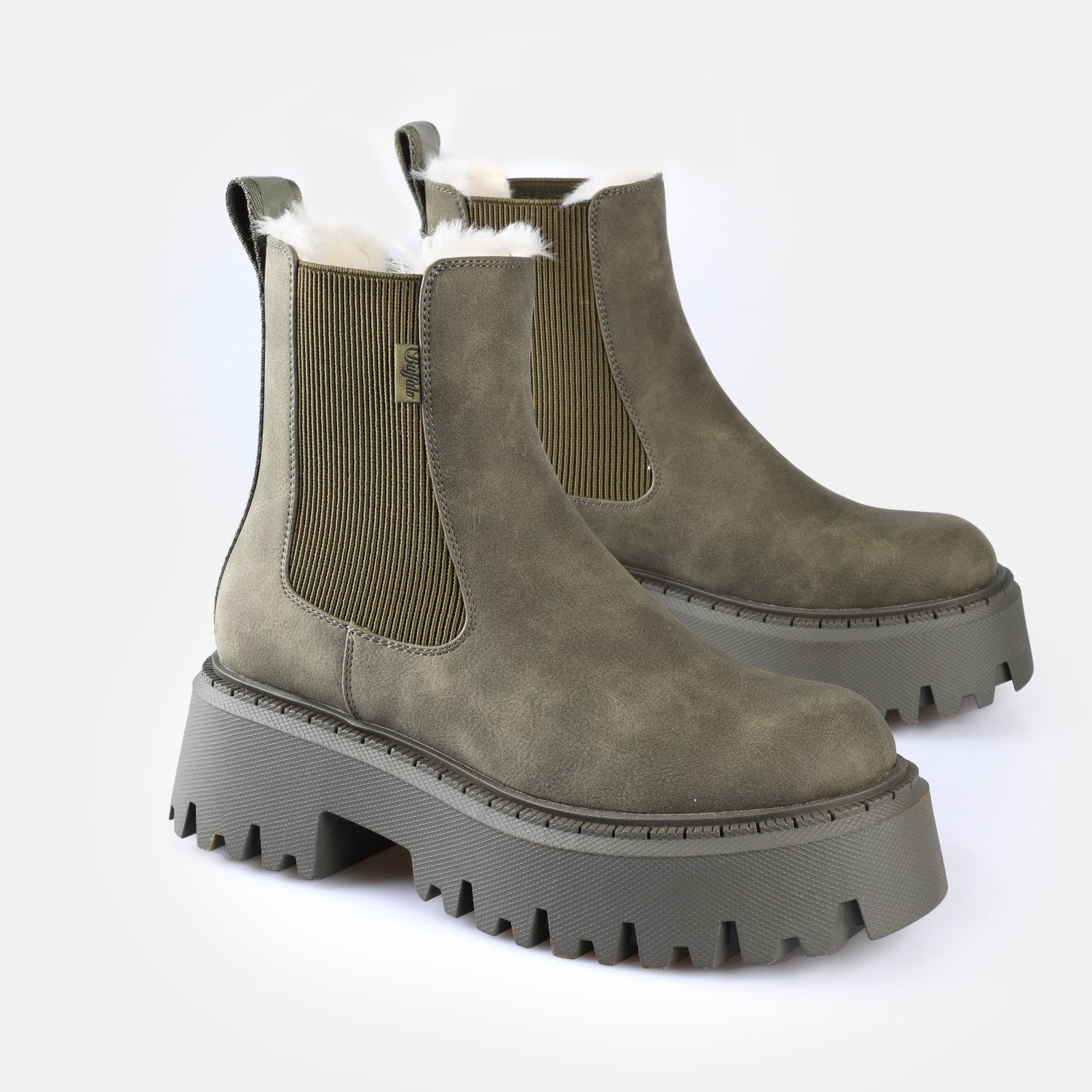 Buffalo ASPEN Chelseaboots Stiefelette, Plateauboots mit Profilsohle