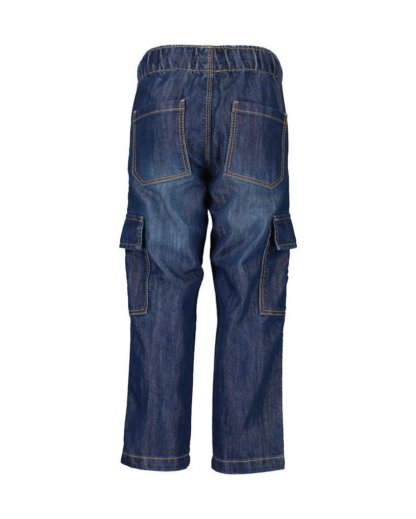Blue Seven 5-Pocket-Jeans Blue Seven Jungen Jeans Hose Schlupfhose Cargotaschen denim blau
