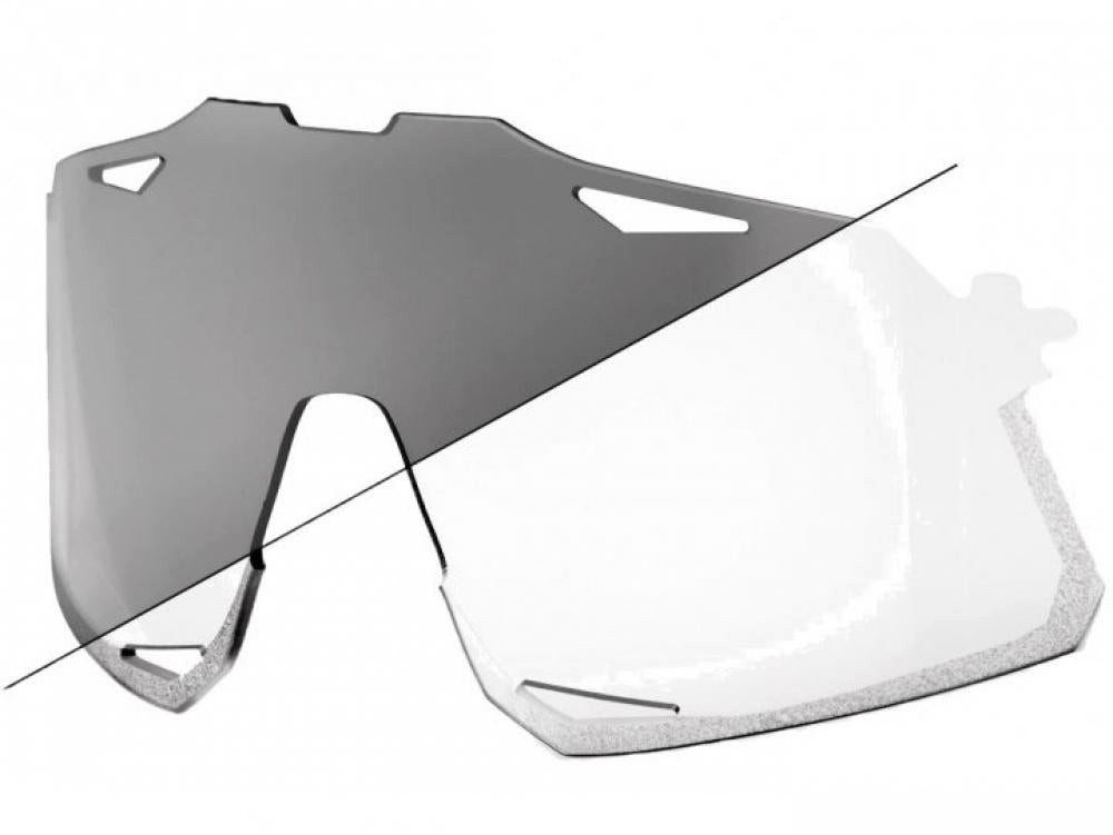 100% Sonnenbrille 100% Hypercraft XS Polycarbonat - Photochrom unis clear smoke - Ersatz