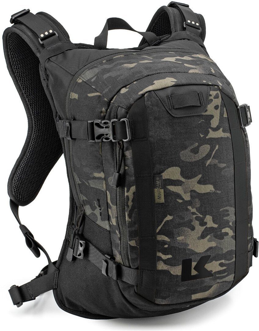Kriega Rucksack R15 Multicam Black Rucksack, Kompression wasserabweisend reflektierende