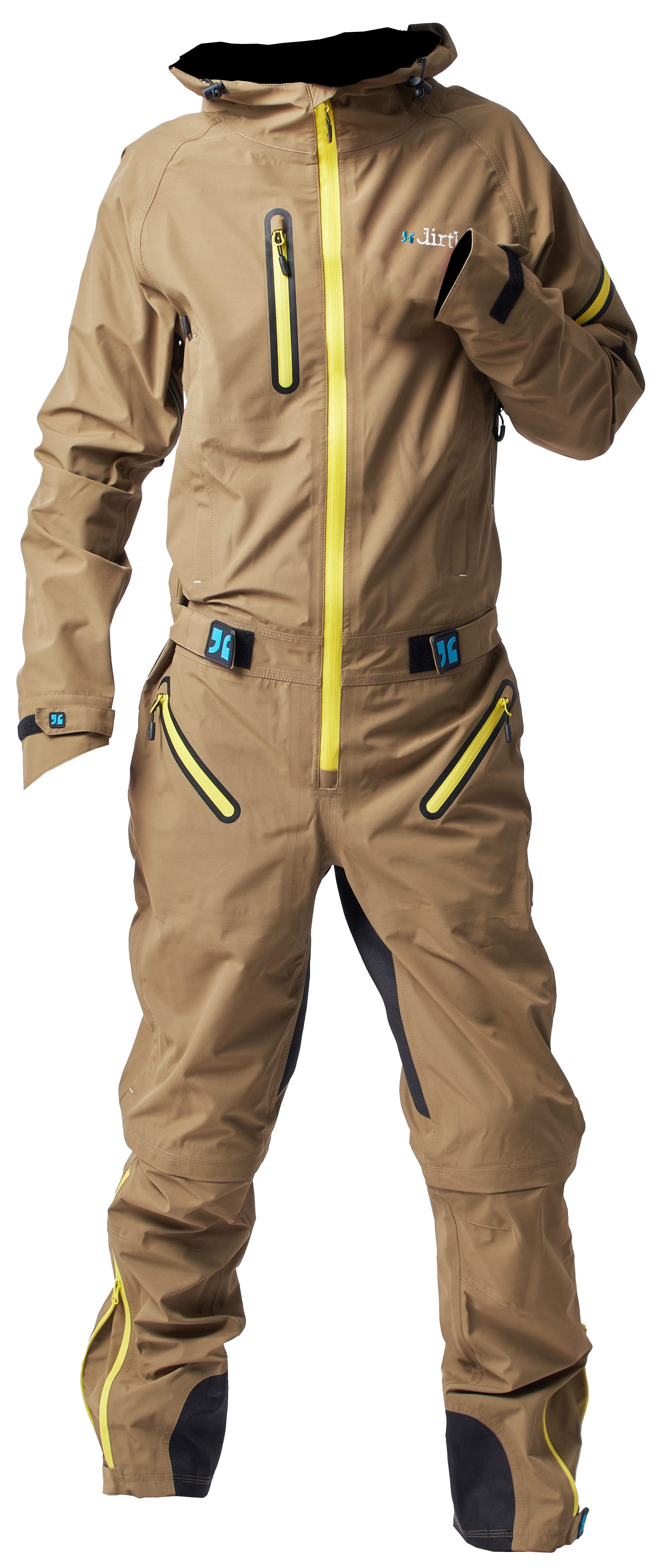 Dirtlej Regenoverall dirtsuit core edition sand/yellow abnehmbare Beine