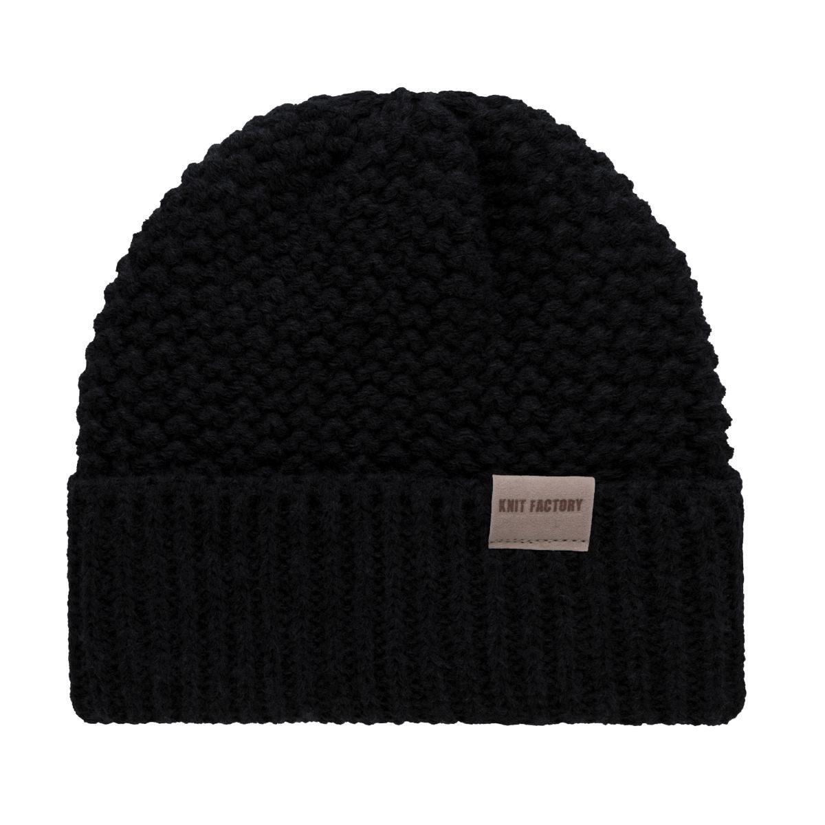 Knit Factory Strickmütze Carry Mütze Schwarz (1-St) Mütze Strickmütze Wollm günstig online kaufen