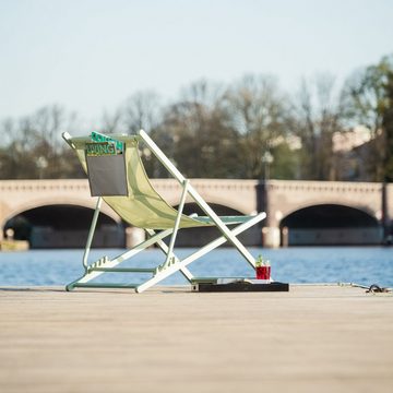 VANAGE Stuhl VG-8044 (1 St), Liegestuhl, robust & klappbar mit Organizer, Beach-Chair, grün