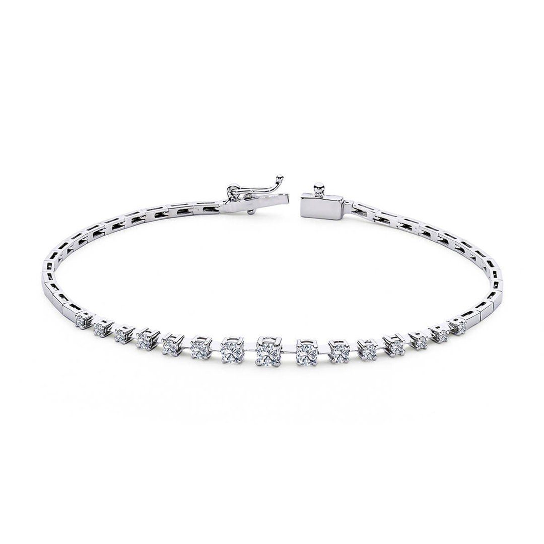Tennisarmband Diamant Tennis Armband 14 Karat Weißgold
