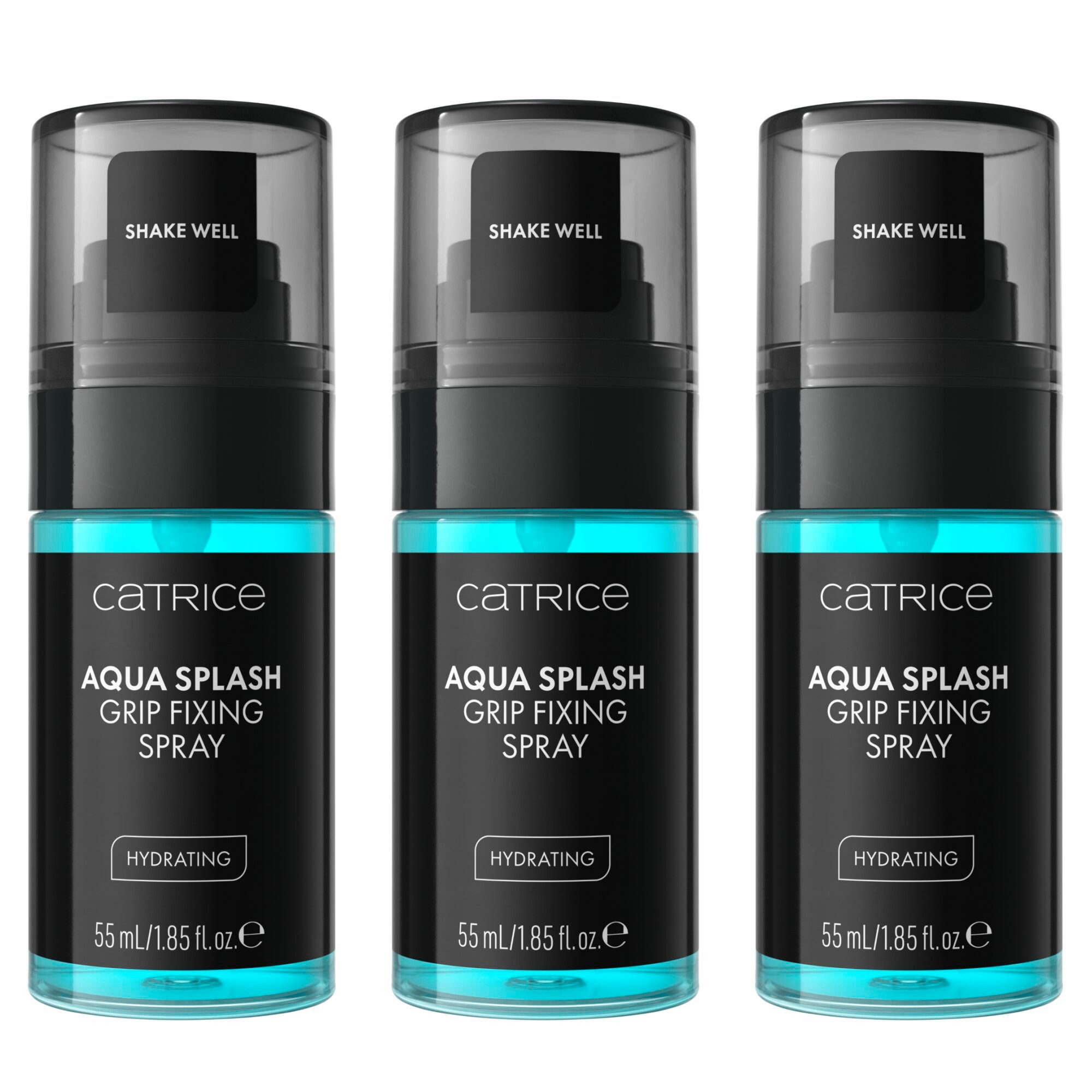Catrice Fixierspray Aqua Splash Grip Fixing Spray, 3-tlg.