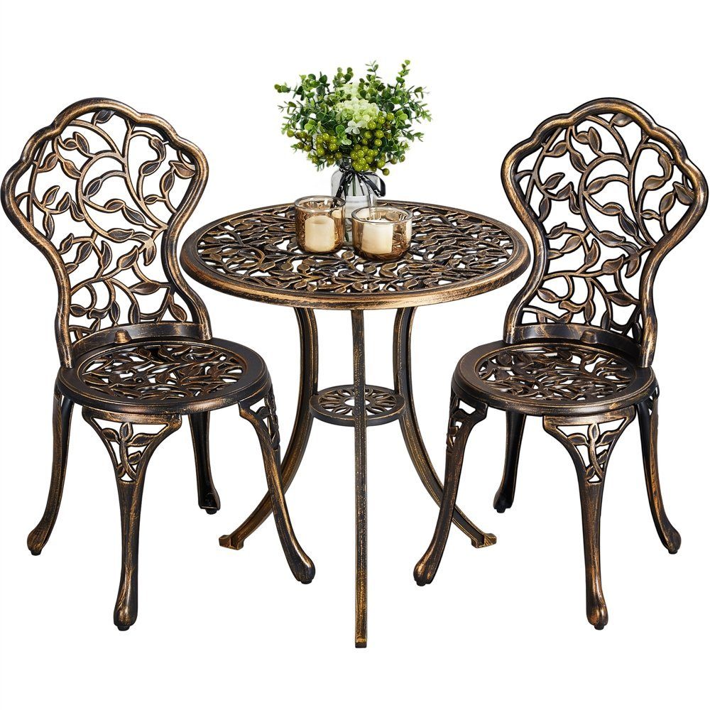 Yaheetech Sitzgruppe, 3 TLG. Gartenmöbel-Set Bistroset günstig online kaufen