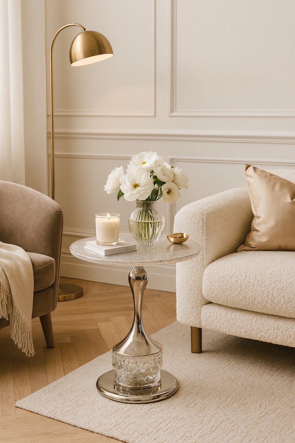 moebel-direkt-online Beistelltisch Glastisch