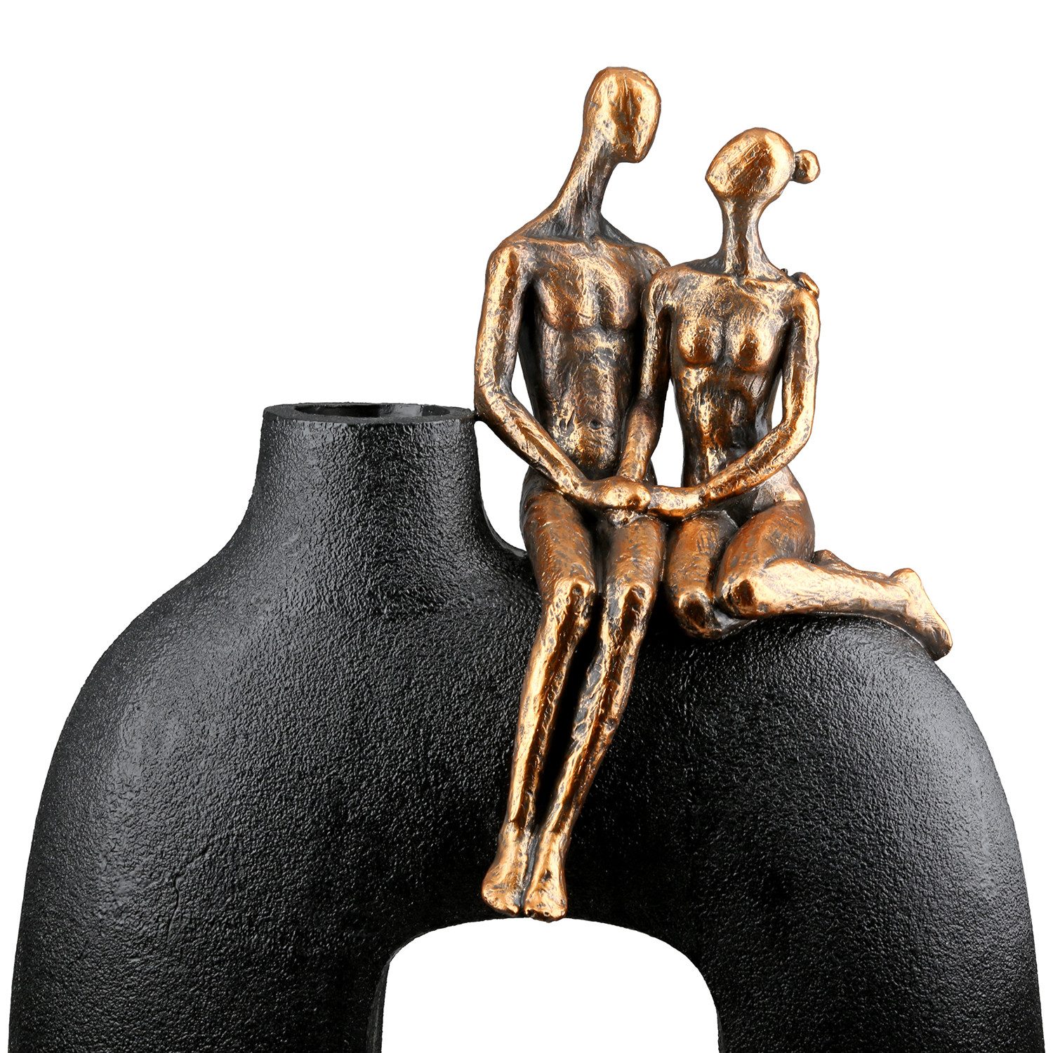 Tischvase Vase Frau; Mann Movement schwarz H. 25,5 cm