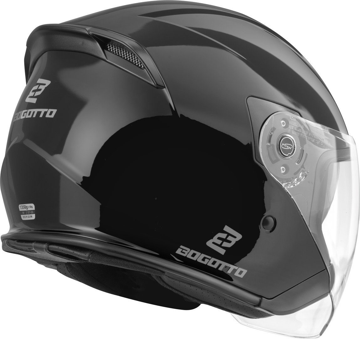 Bogotto Motorradhelm H586 BT Solid Bluetooth Jethelm, Integriertes Kommunikationssystem,geeignet Für Brillenträger,hera