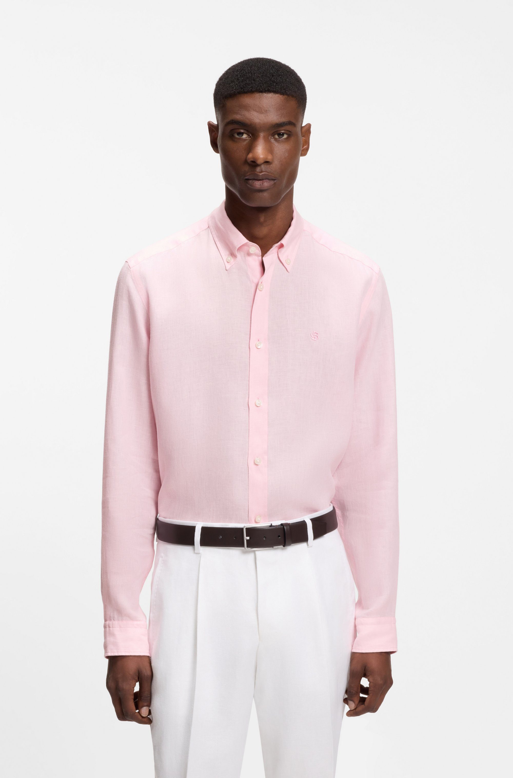 BOSS Leinenhemd LIAM mit Button-Down-Kragen, regular fit günstig online kaufen