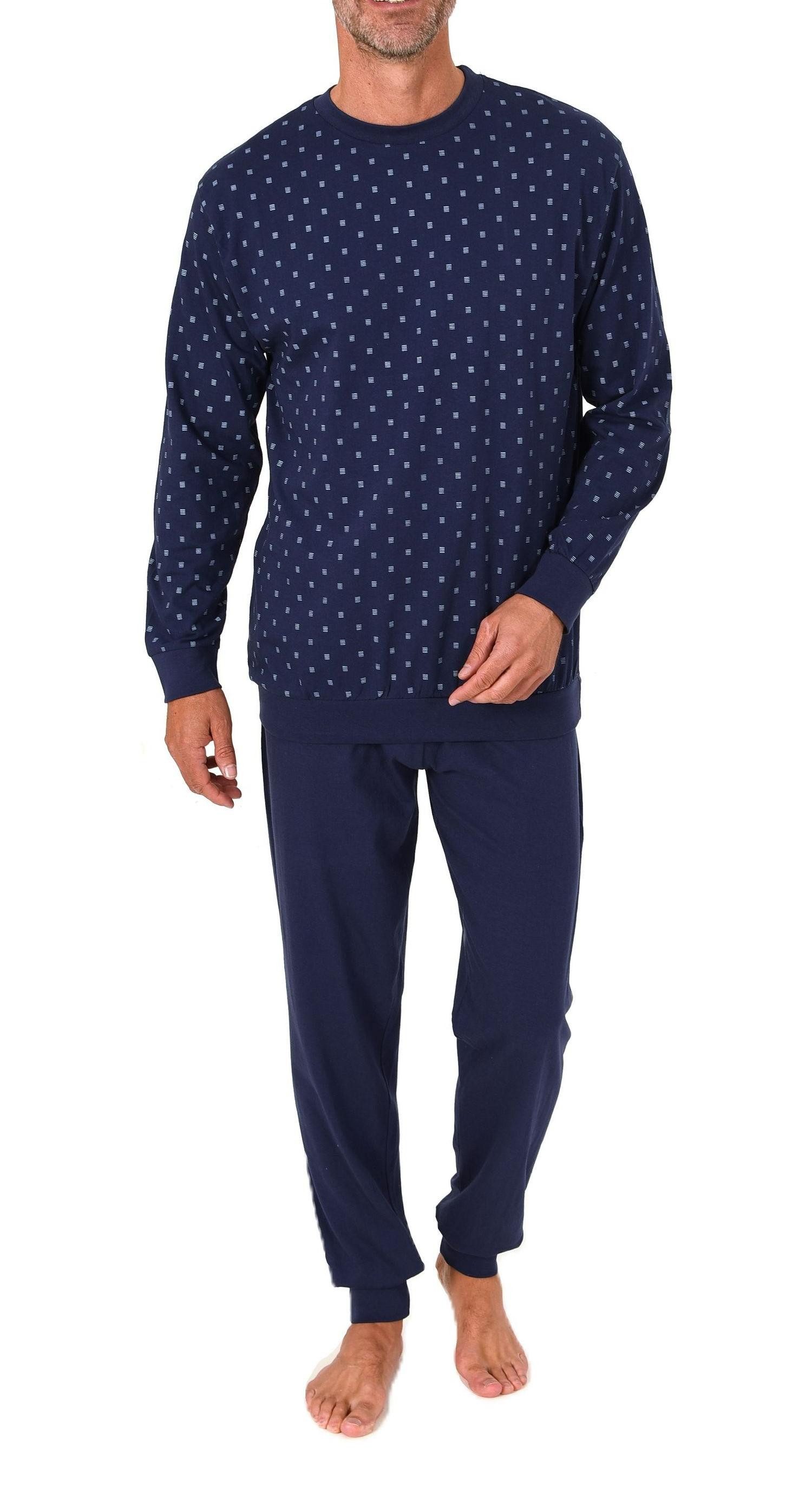Normann Pyjama Normann Herren Schlafanzug langarm mit Bündchen in eleganter günstig online kaufen