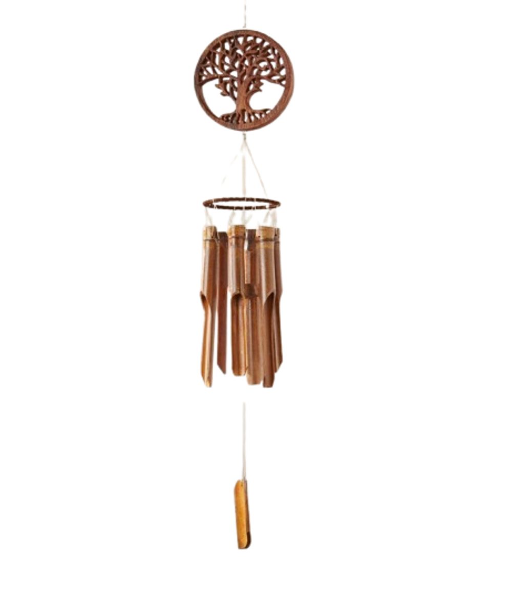 Home-trends24.de Windspiel Windspiel Lebensbaum Klangspiel Klangröhren