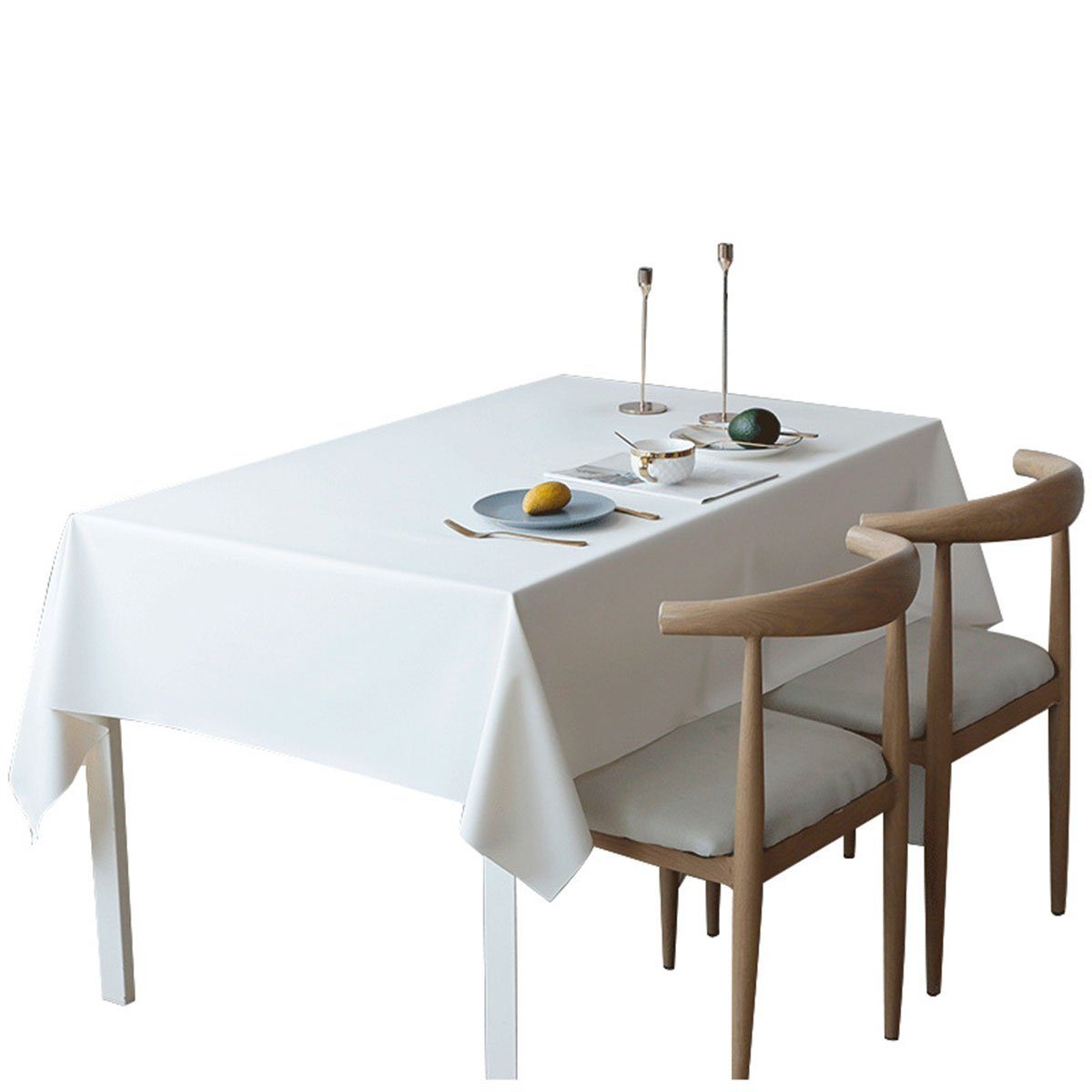 CTGtree Tischdecke Tischdecke, wasser- und Weiß Tischdecke ölbeständig, rechteckige
