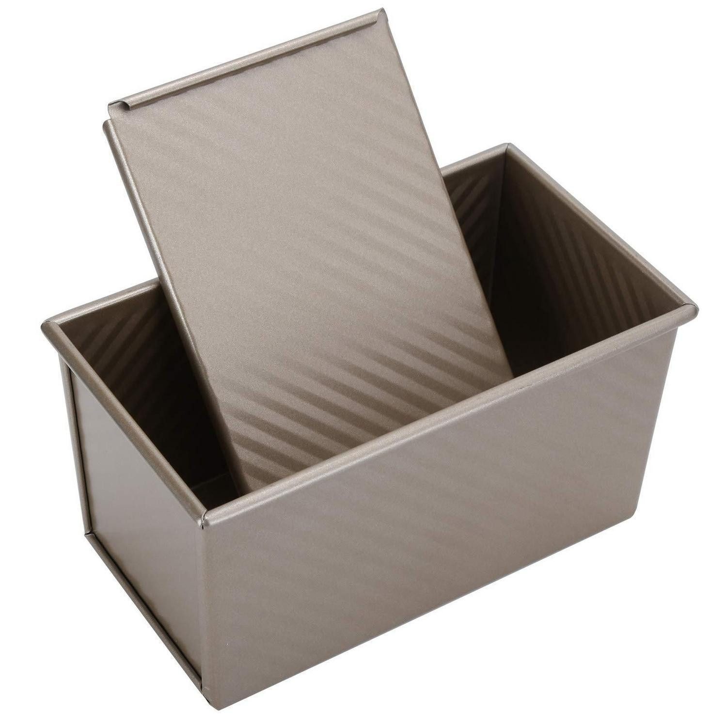 LuxusKollektion Brotbackform Brotbackform mit Deckel Gold Rechteckig, (1-tlg)