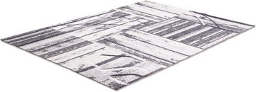 Teppich Keitum 010, Sansibar, rechteckig, Höhe: 3 mm, Flachgewebe, modernes Holz Design, Motiv, gekreuzte Säbel