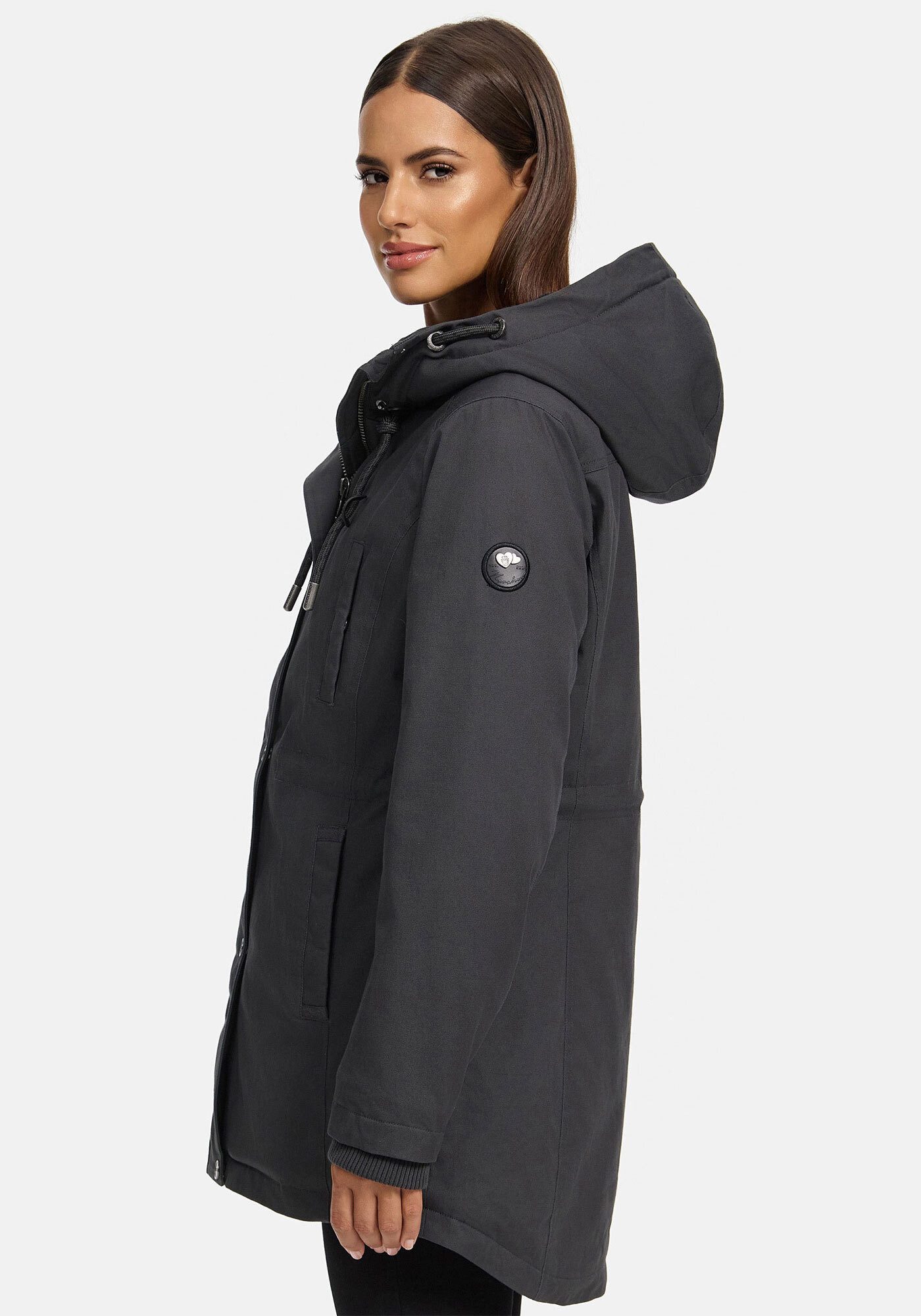 Navahoo Winterjacke Winterfunke Designer Winterjacke mit Teddyfell gefüttert