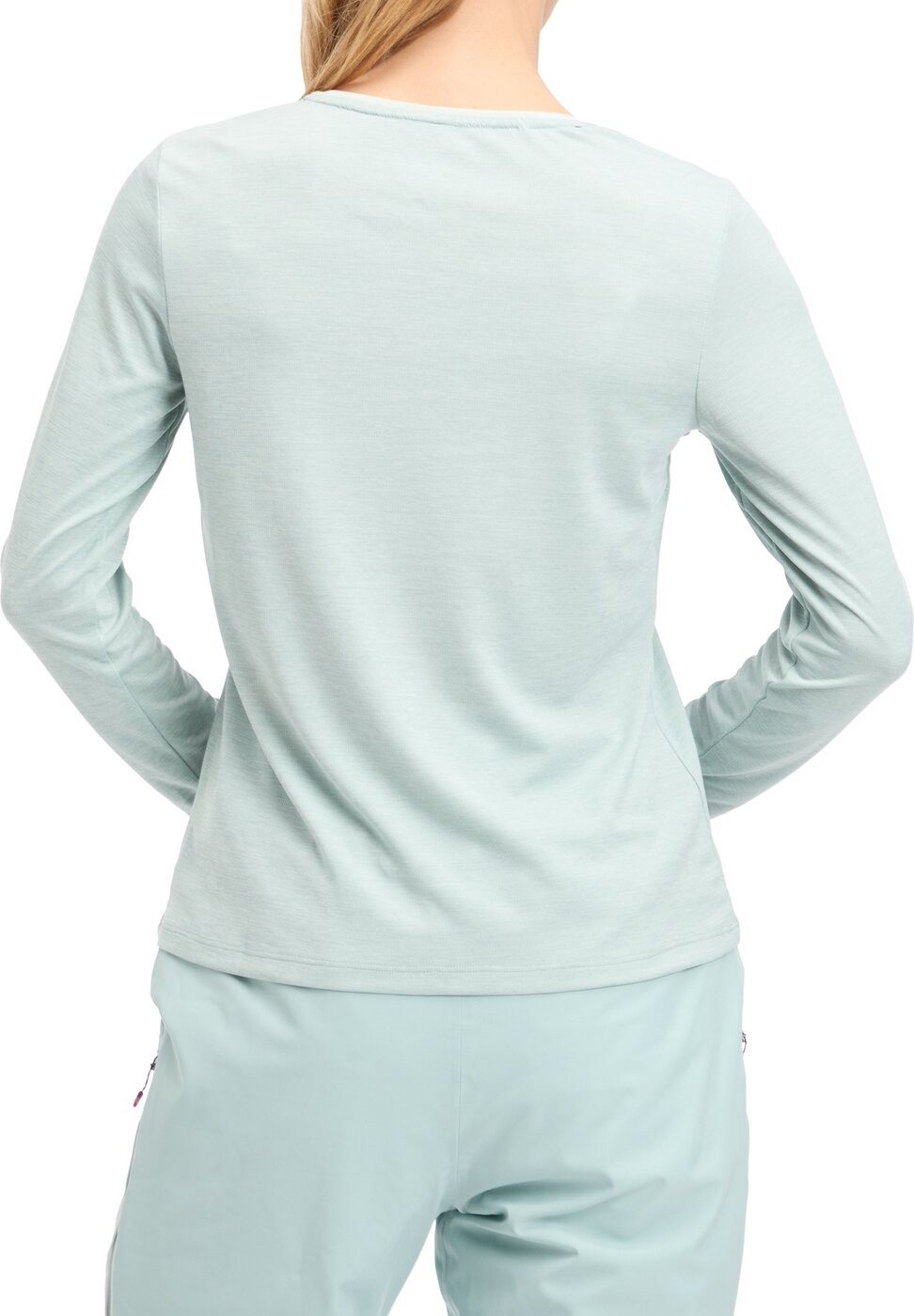 McKINLEY T-Shirt Da.-Langarmshirt Hunu LS W 907 MELANGE/GREEN SM