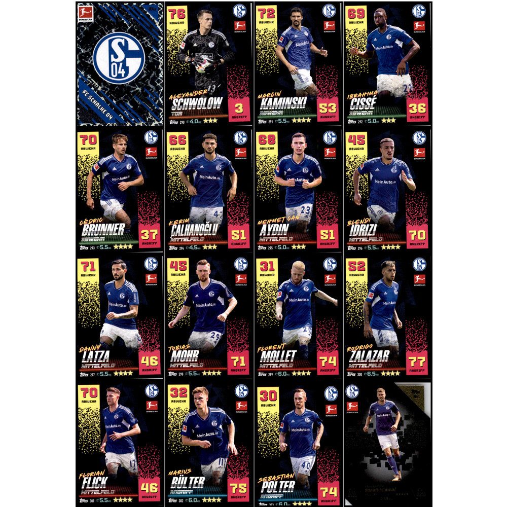Topps Sammelkarte Topps Match Attax - 2022/23 - Mannschaftspaket - FC Schalke 04