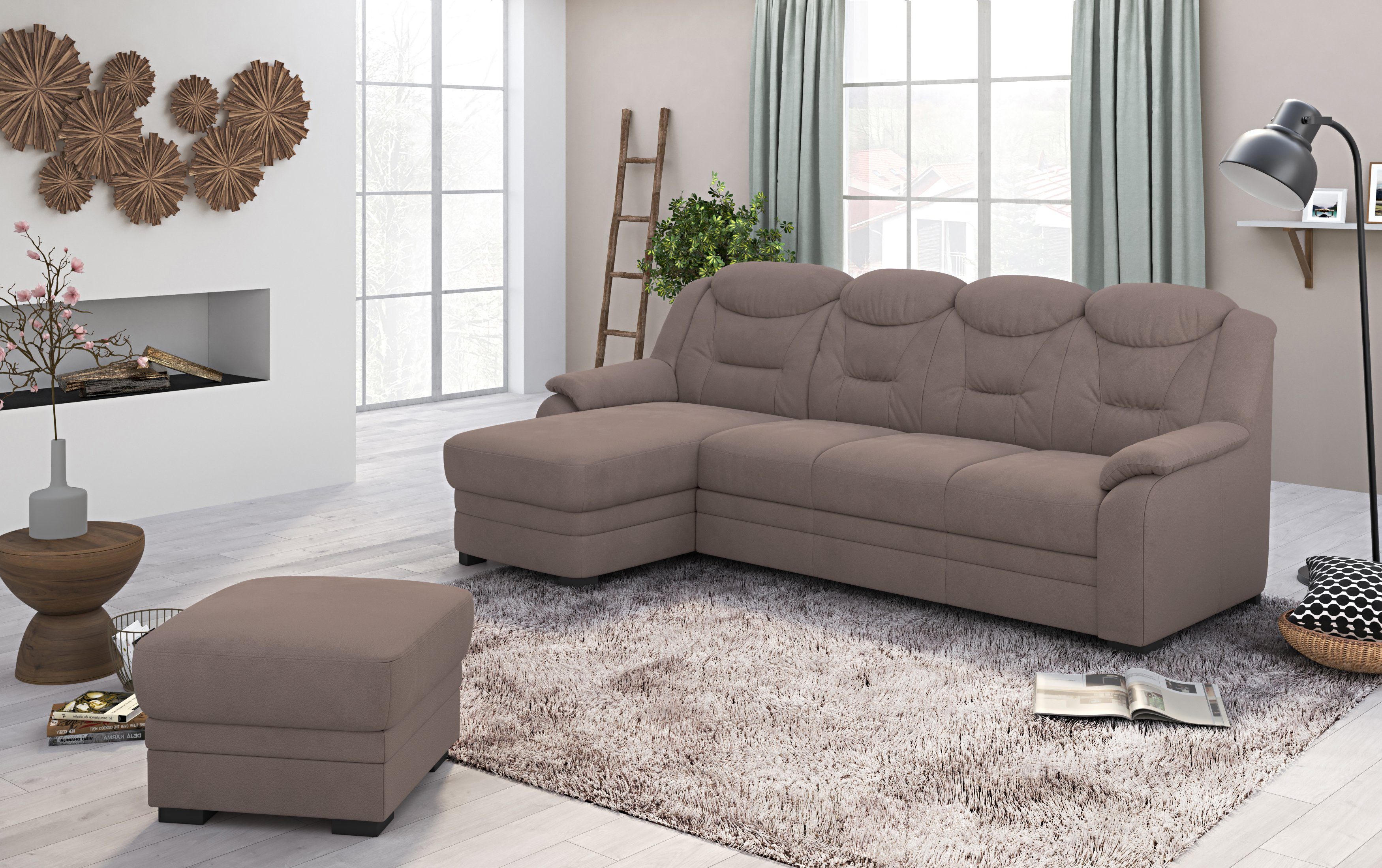 COTTA Ecksofa "Marcus L-Form", wahlweise mit Bettfunktion günstig online kaufen