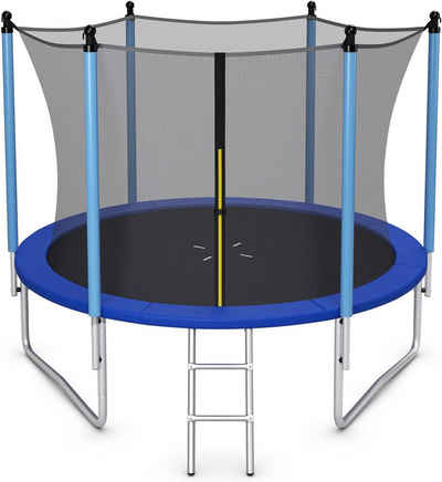 KOMFOTTEU Kindertrampolin Freizeit-Trampolin, Ø 305 cm, mit Sicherheitsnetz, für Kinder und Erwachsene