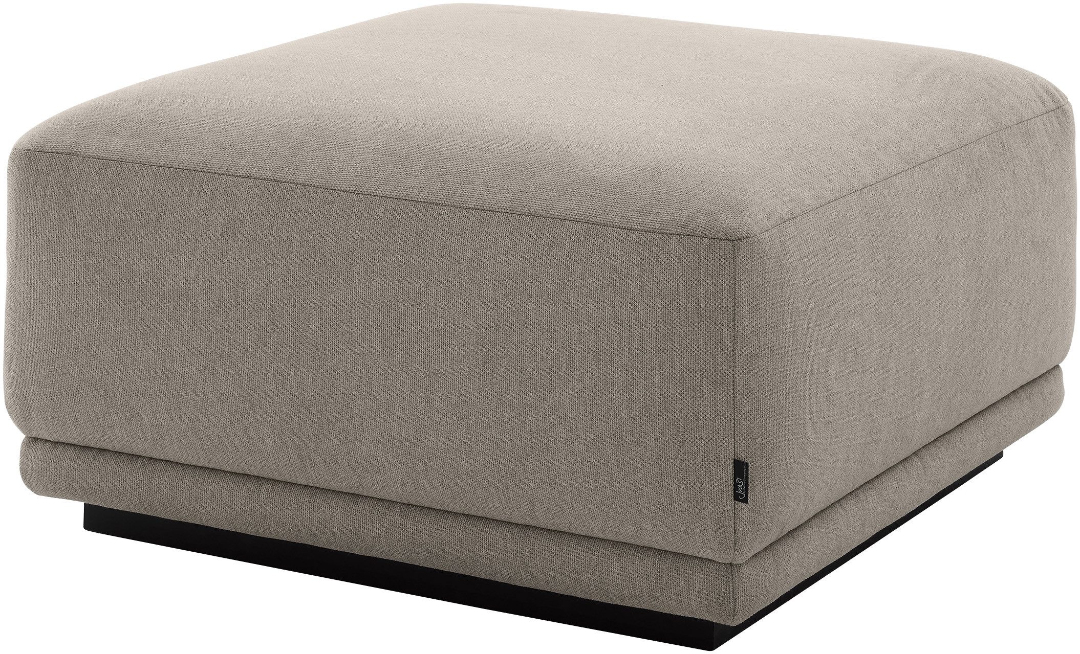 Musterring Hocker JustB! PM200 B/T 80/80cm (1 St), mit Wellenunterfederung & HR-Kaltschaum, Holzrahmen in Schwarz