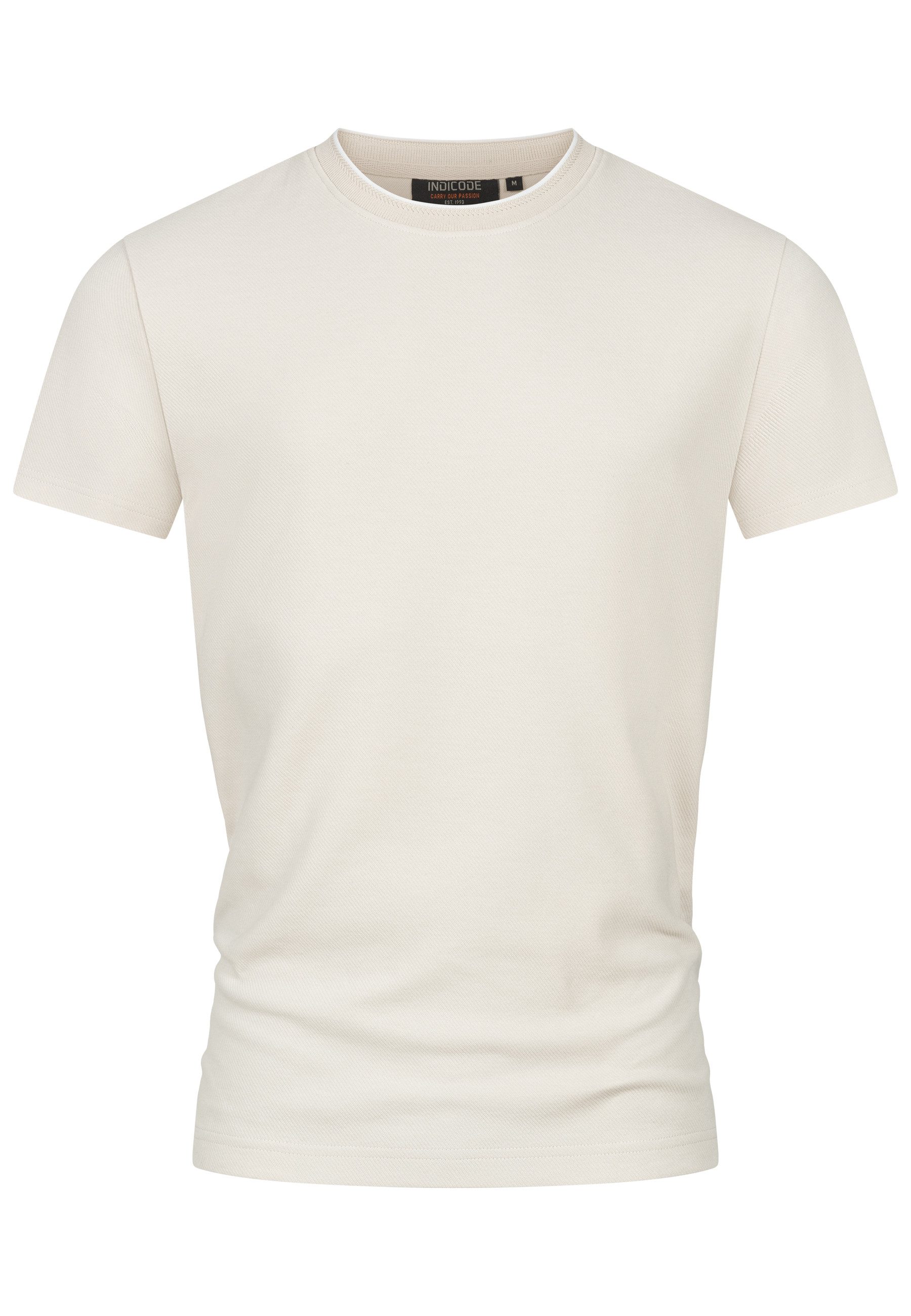 Indicode T-Shirt INSandt mit strukturierter Oberfläche günstig online kaufen