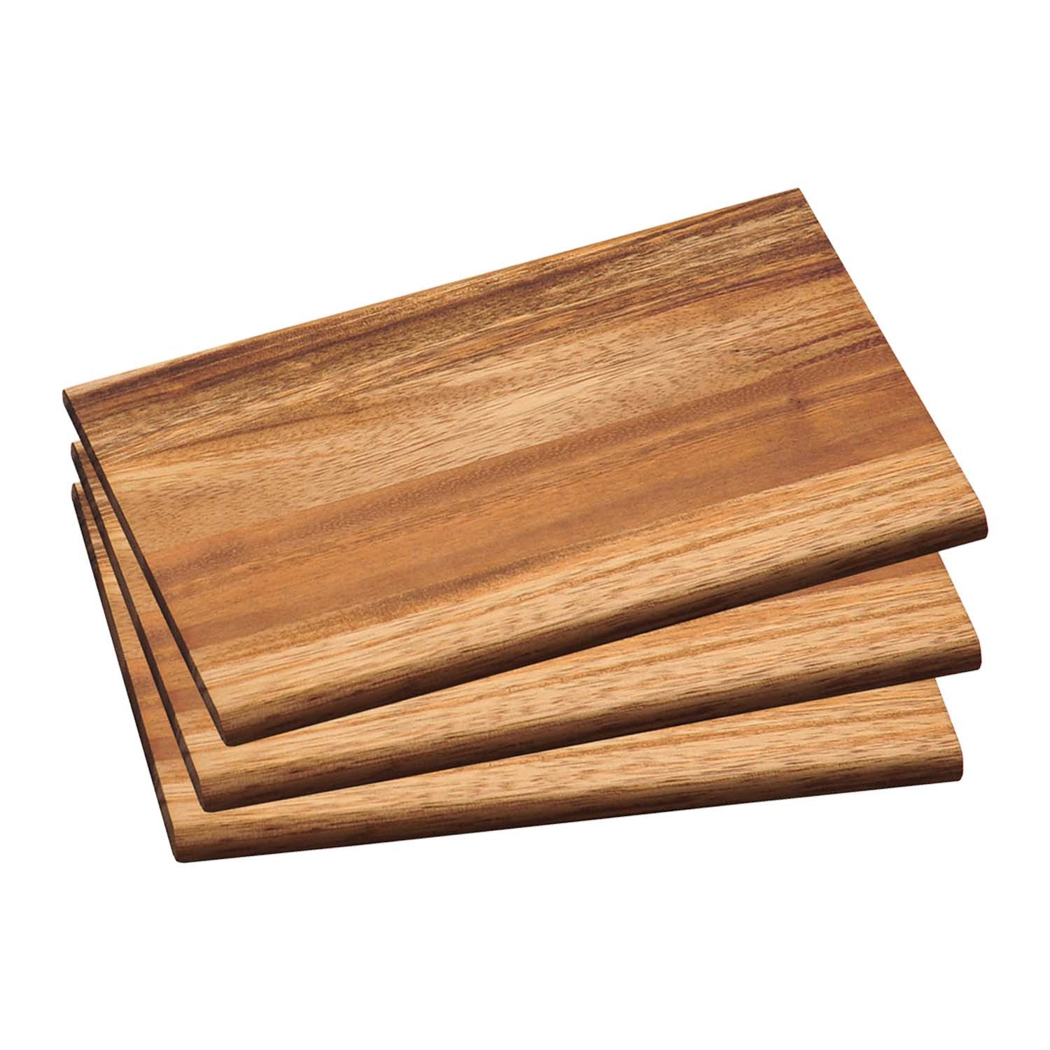 Kesper Frühstücksbrett 15 Stück Frühstücksbrettchen, Akazie - 23 x 15cm, Holz, (15-St), zum Brandmalen oder für eine Laser Gravur geeignet