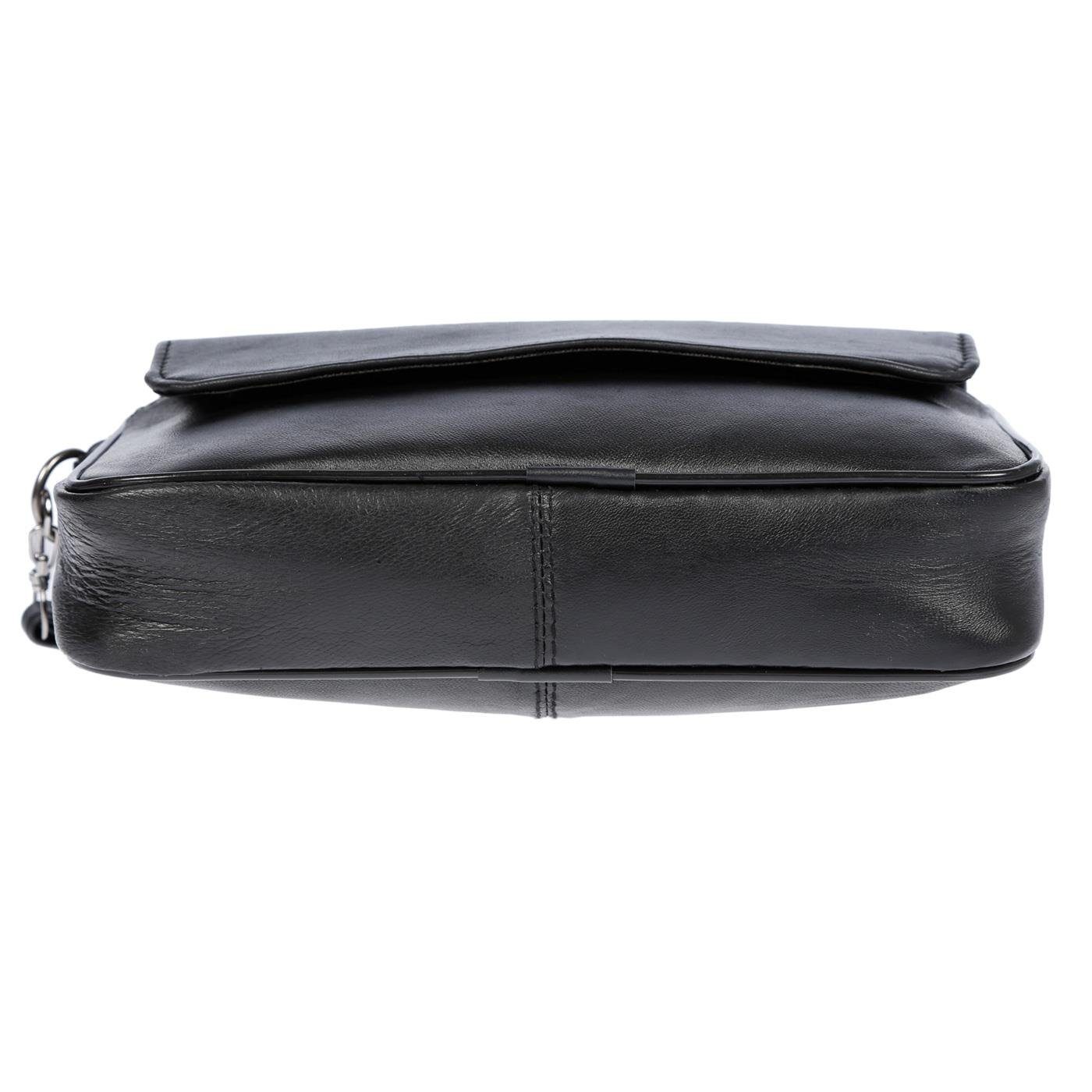 Christian Wippermann Handgelenktasche XL echt Leder Herren Handgelenktasche Herrentasche, Tasche Schwarz Smartphonefach – Bild 5 von 5