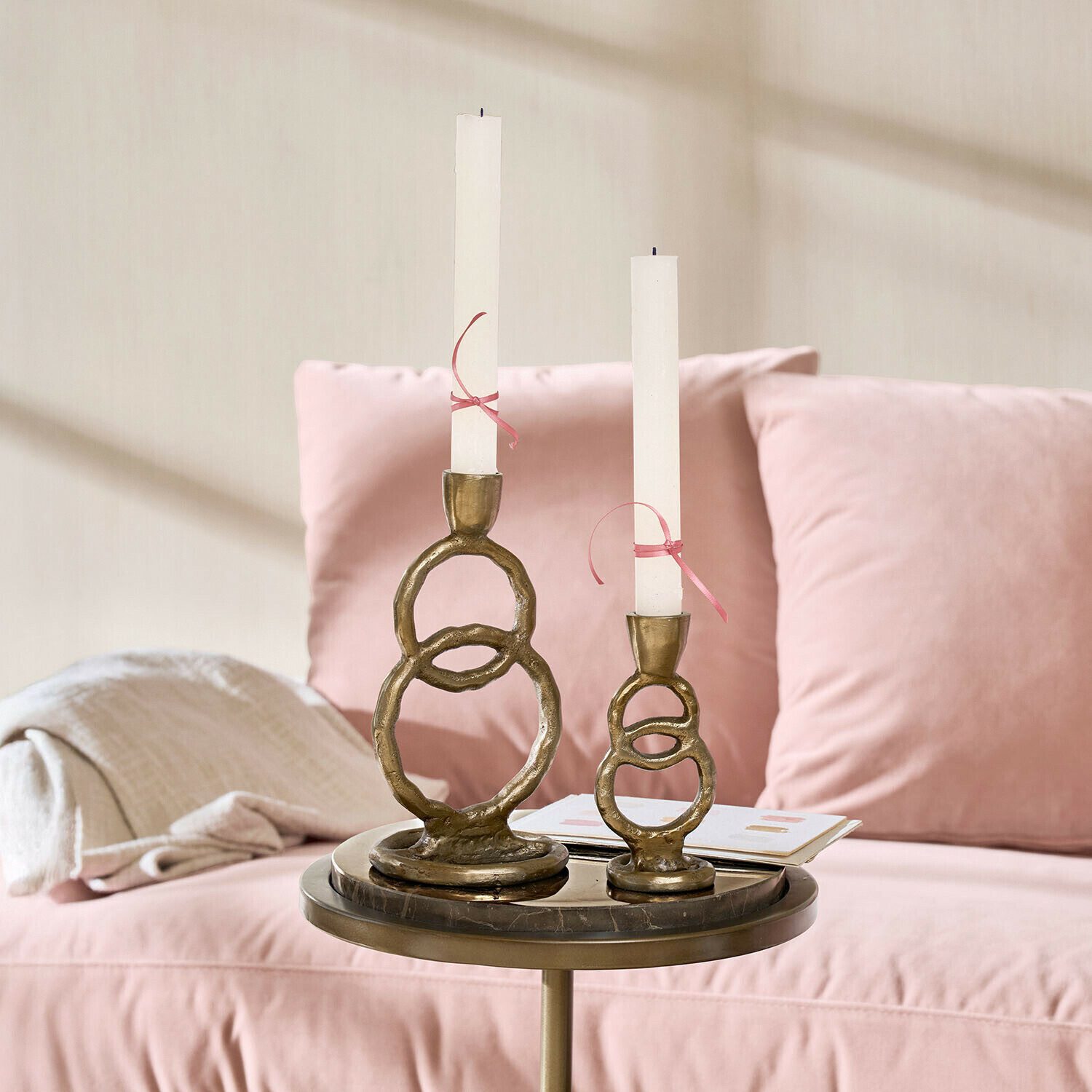 Mirabeau Kerzenständer Kerzenständer 2er Set Corvane antikmessing