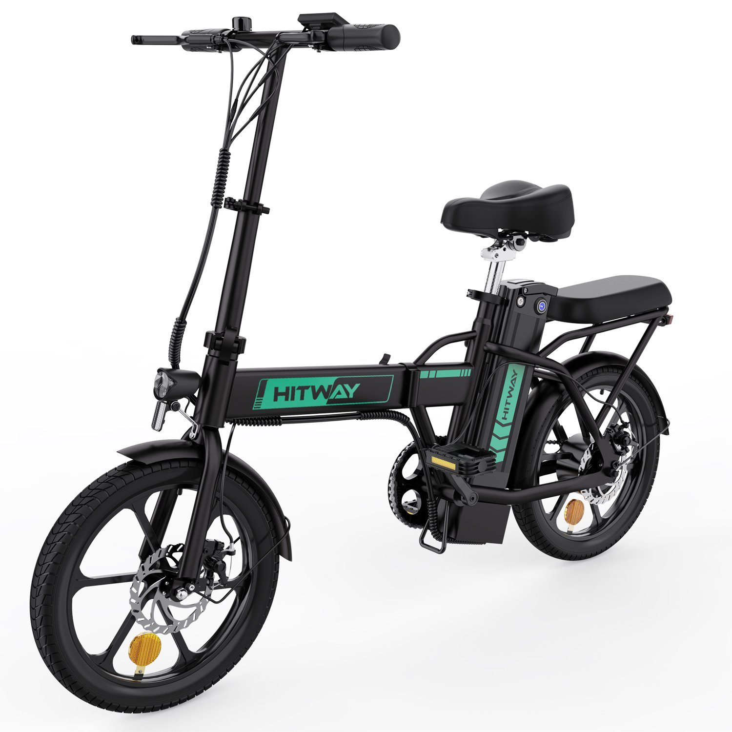 Elektrofahrrad 16" E-Bike, HITWAY E-Bike Cityräder Klapprad 250W Faltbar