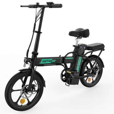 HITWAY E-Bike, Elektrofahrrad 16" Klapprad E-Bike Cityräder Faltbar 250W