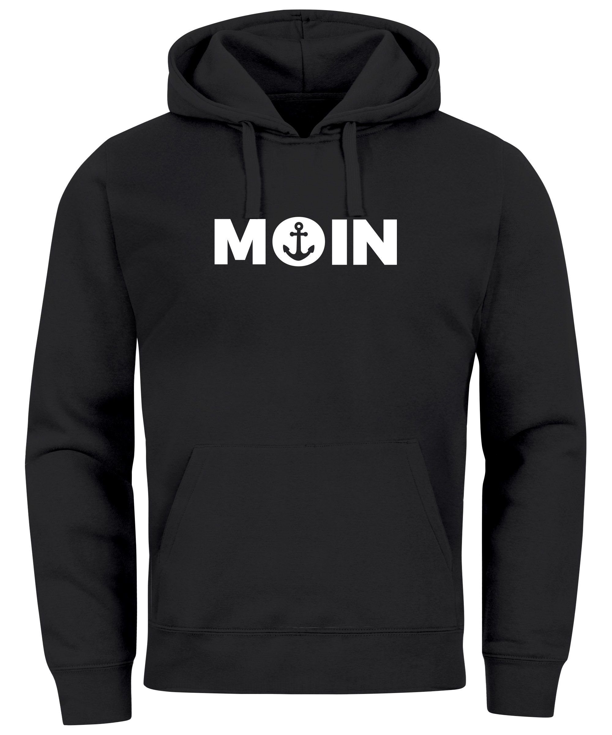 Hoodie Hoodie Herren Moin Herz mit Anker Kapuzen-Pullover Moonworks®