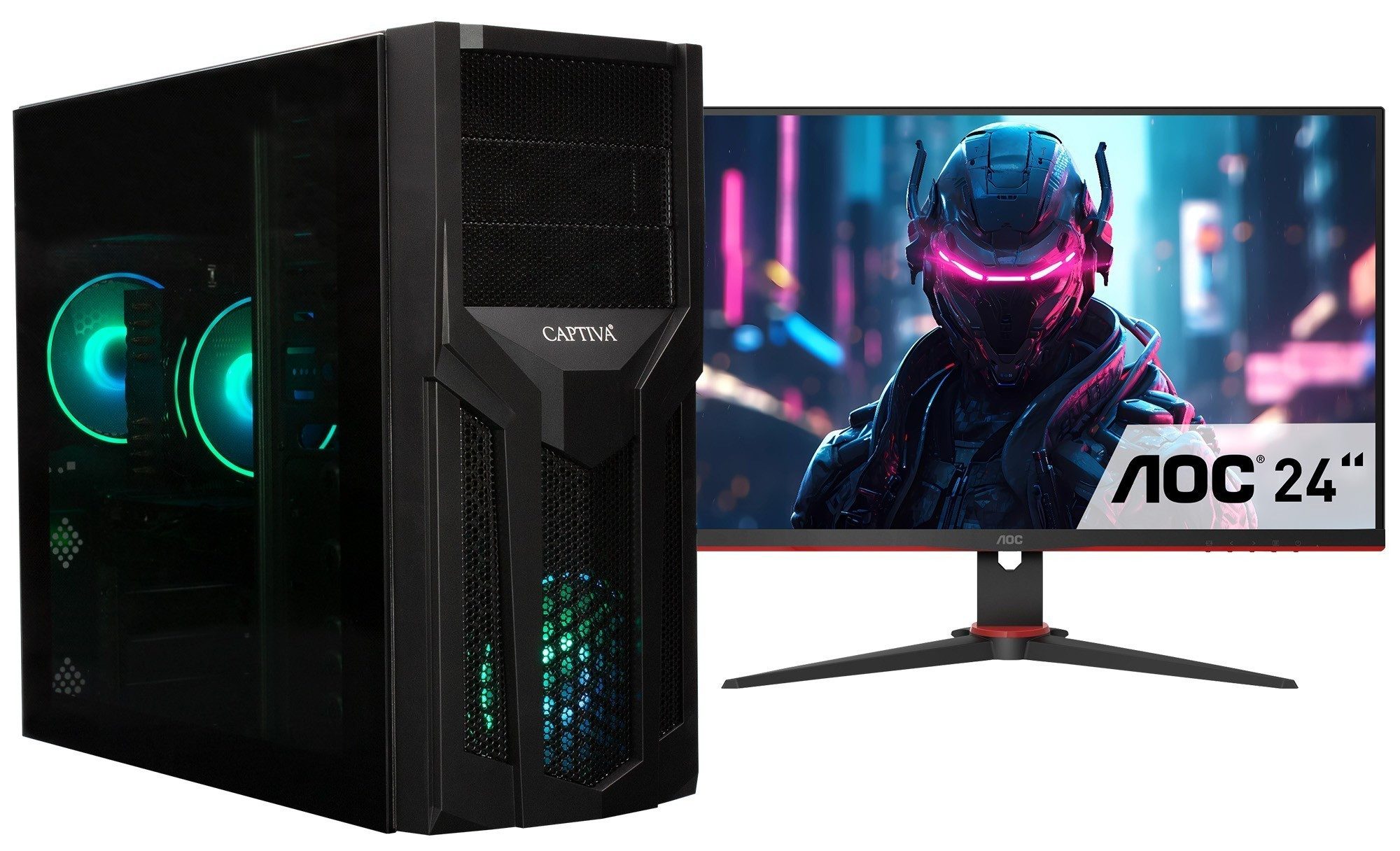 CAPTIVA Advanced Gaming R83-202 TFT Bundle Gaming-PC-Komplettsystem (60,50", AMD Ryzen 7 Ryzen 7 5700X, GeForce RTX 4060, 32 GB RAM, 1000 GB SSD)