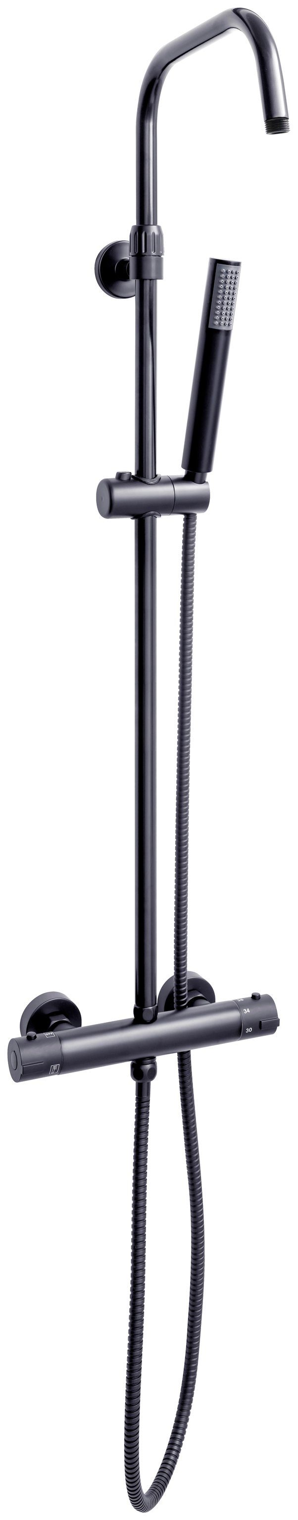 Sanotechnik Stangenbrause-Set, Höhe 98,5 cm, Set, 2 tlg., Thermostat mit Brausegarnitur ohne Kopfbrause