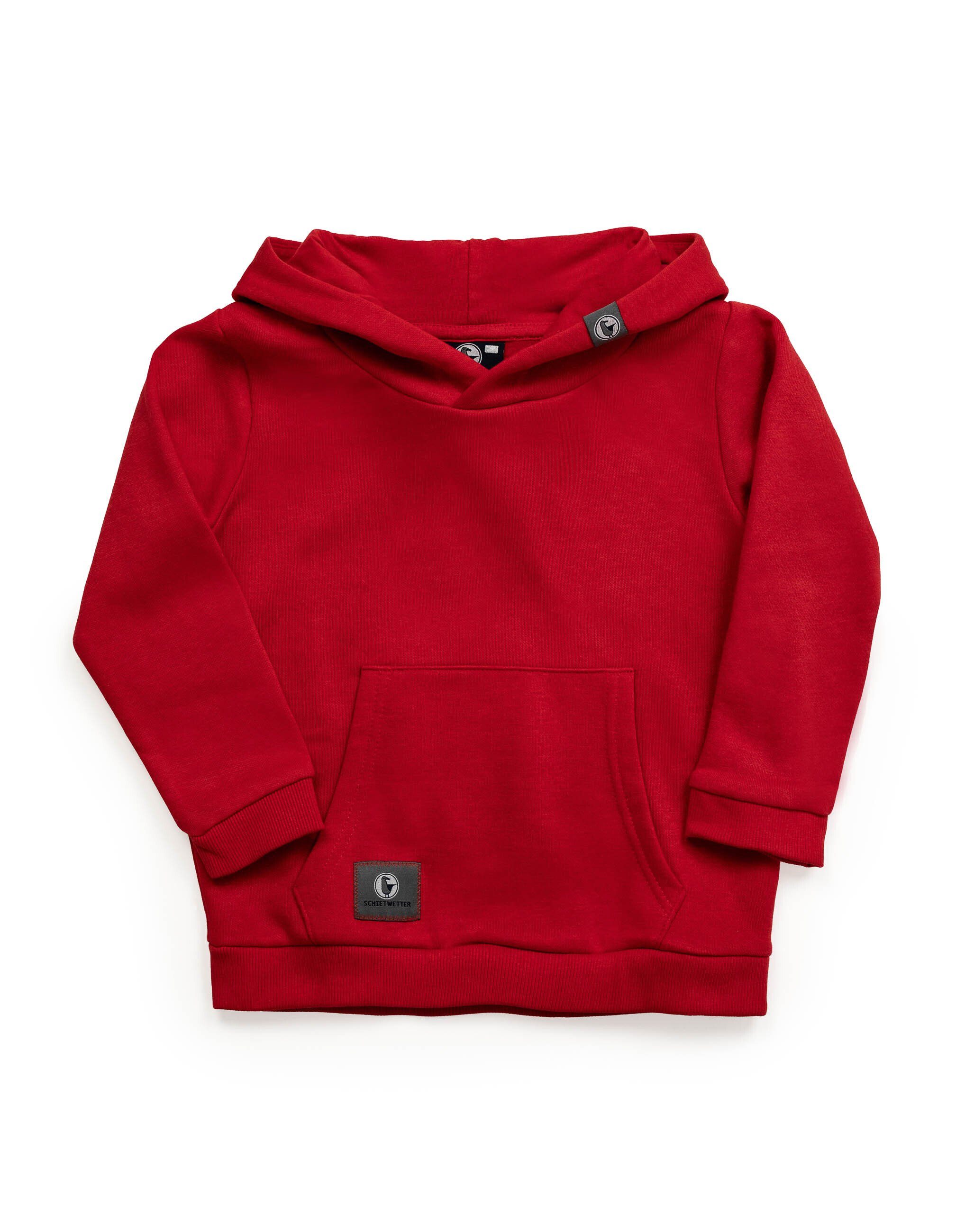 Schietwetter Kapuzenpullover Jungs weich red kuschelig, bequem