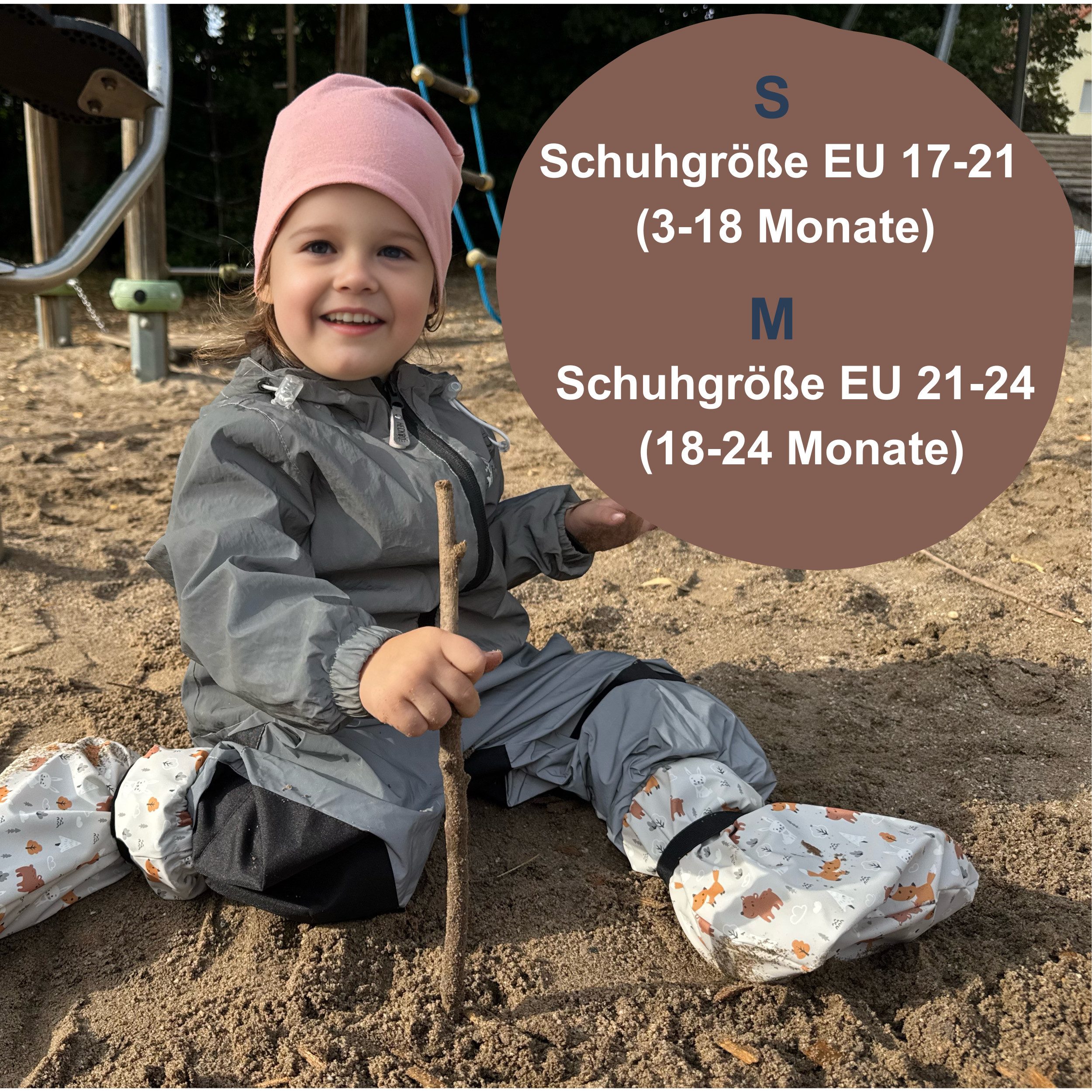 HECKBO Regenfüßlinge Füßlinge Baby ohne Futter verschiedene Motive Babystiefel