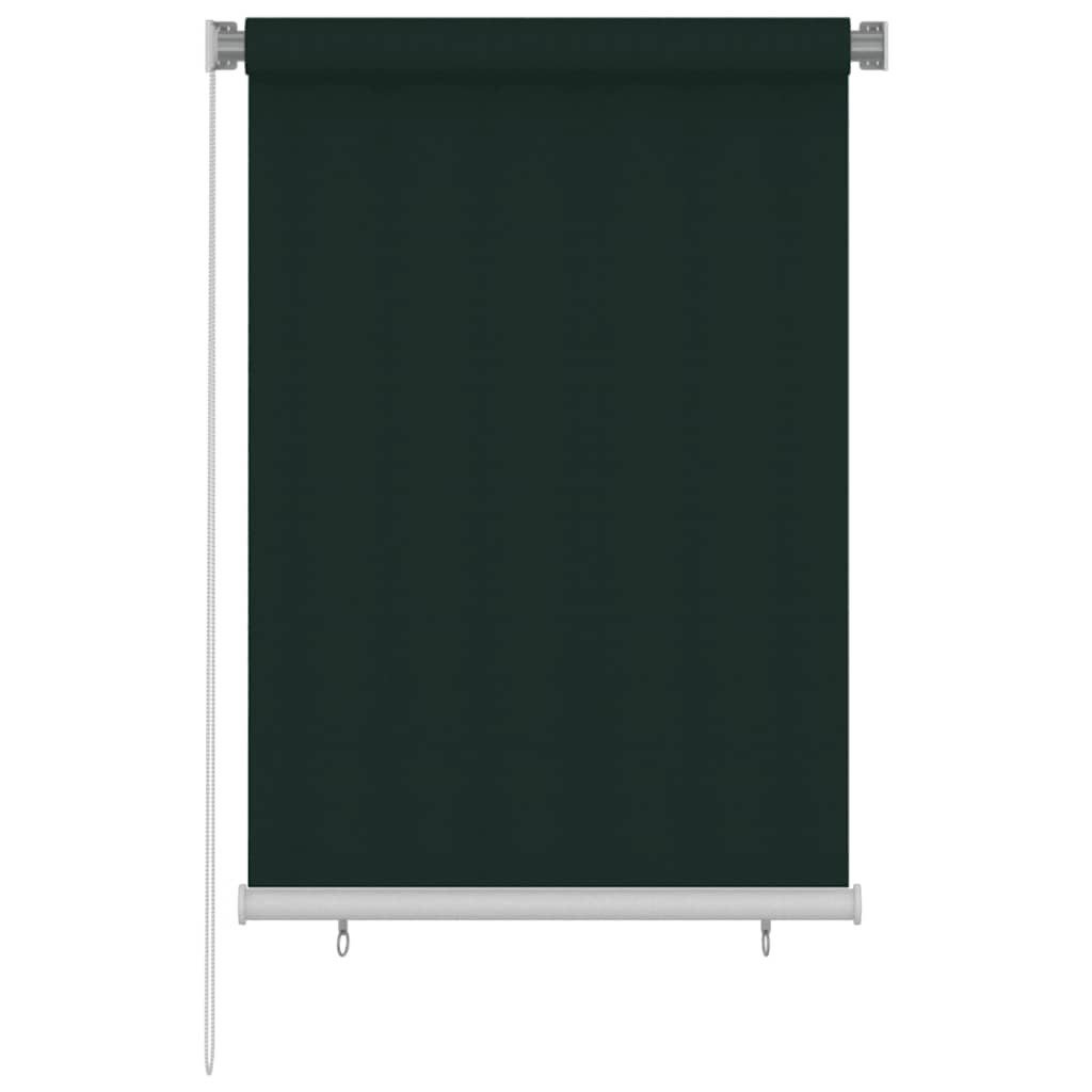 Rollo Außenrollo 105 (B)x140 (H) cm Dunkelgrün HDPE, vidaXL