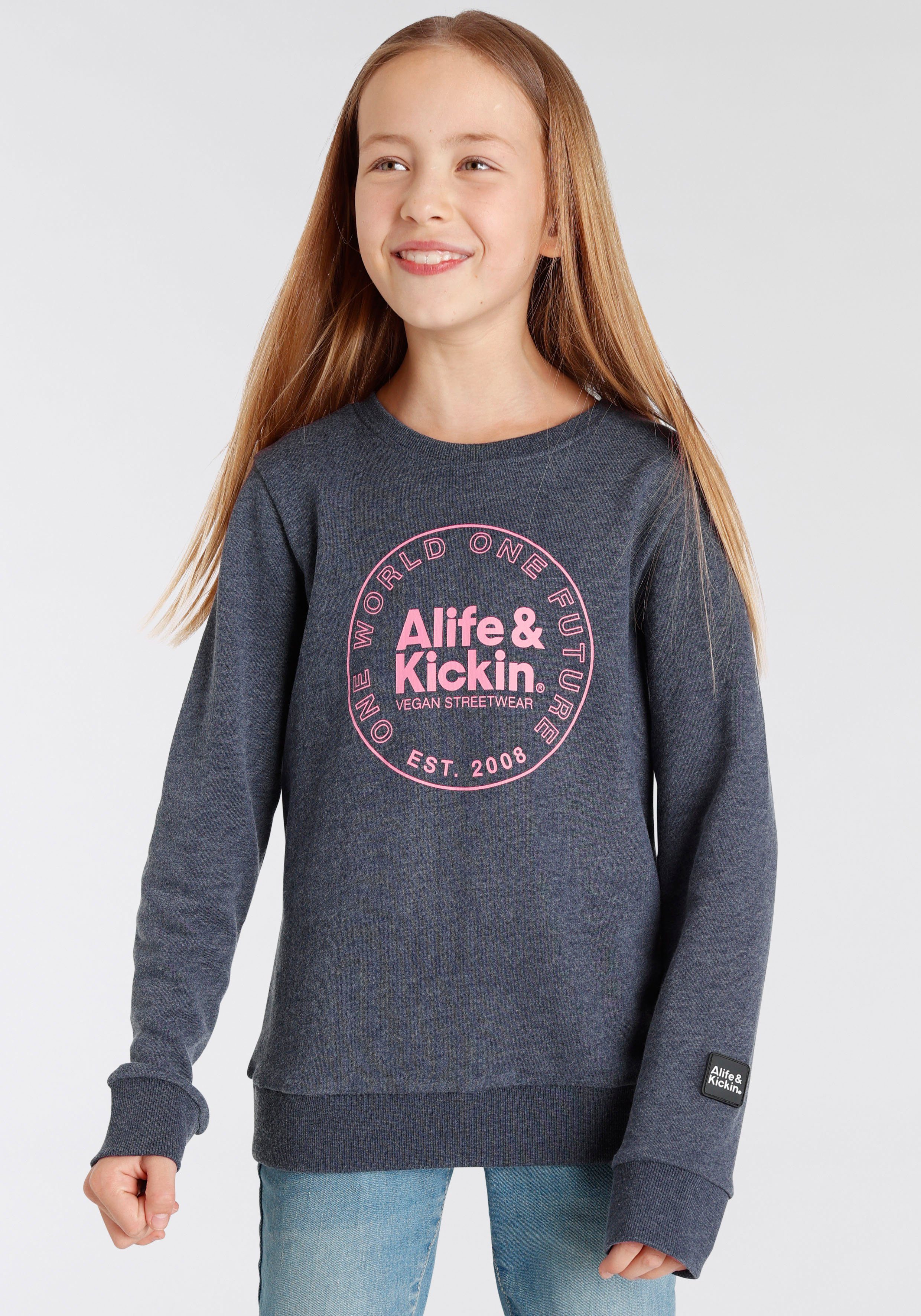 【Fachgeschäft】 Sweatshirt Druck Kickin mit & MARKE! & Kickin für Alife Alife NEUE Logo Kids.