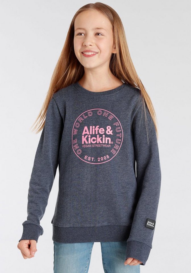Alife & Kickin Sweatshirt mit Logo Druck NEUE MARKE! Alife & Kickin für