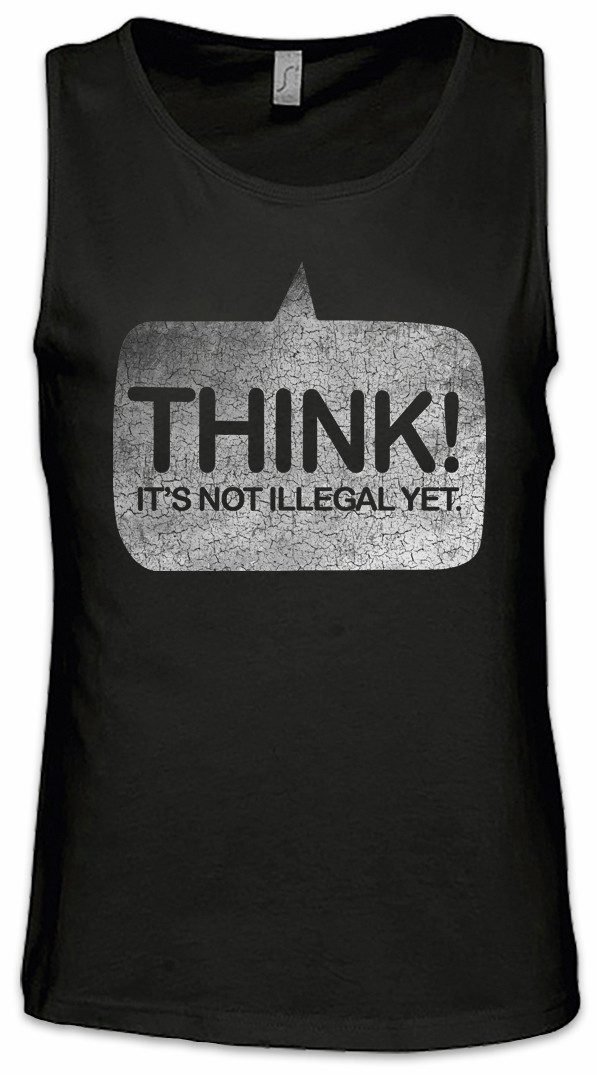 Urban Backwoods Tanktop Think! Ärmelloses T-Shirt Freies Denken Menschenrechte Free Thinking Rights Bürgerrechte Civil Rights