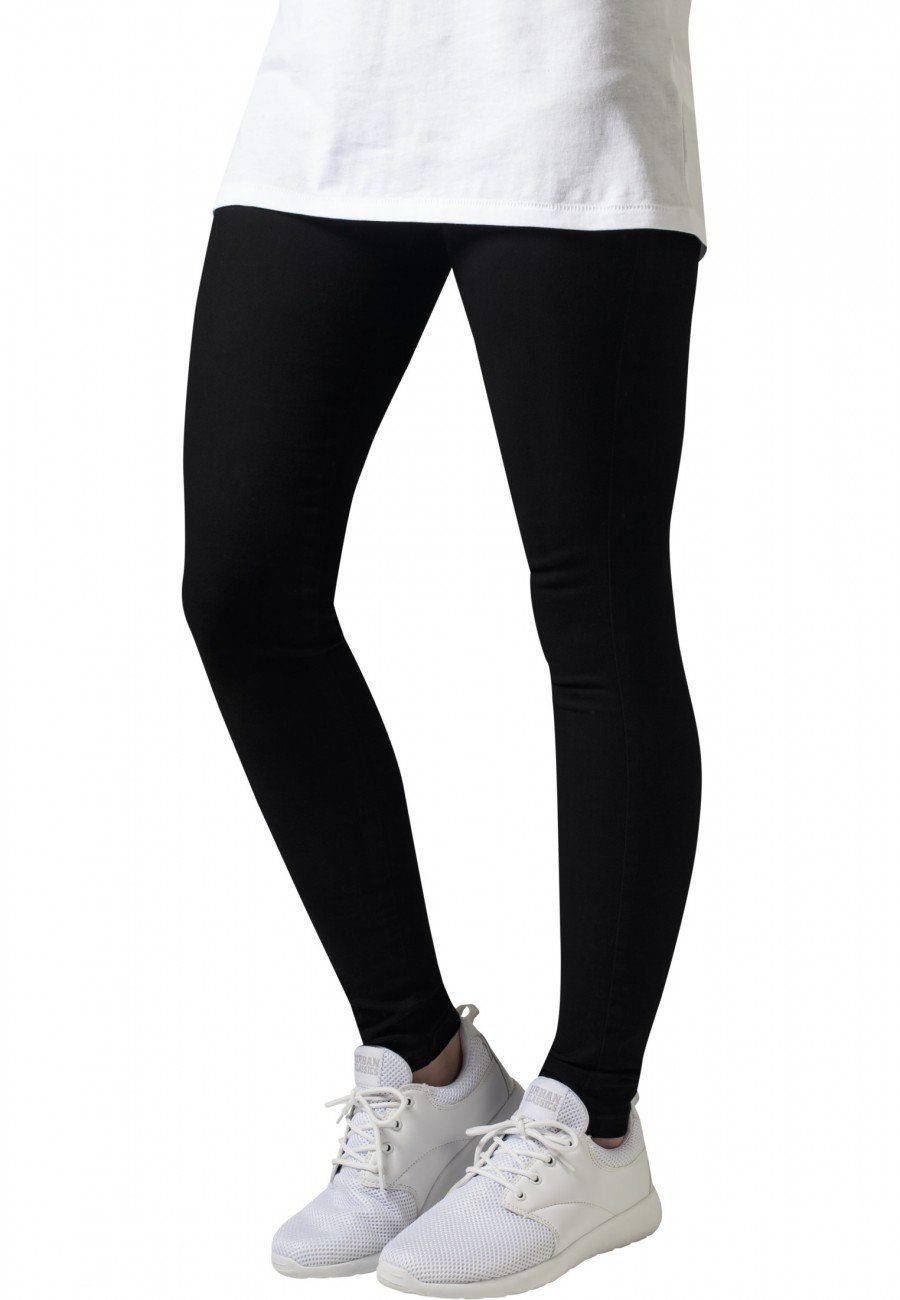 URBAN CLASSICS Slim-fit-Jeans Ladies Skinny Pants mit Stretch Black (00007)