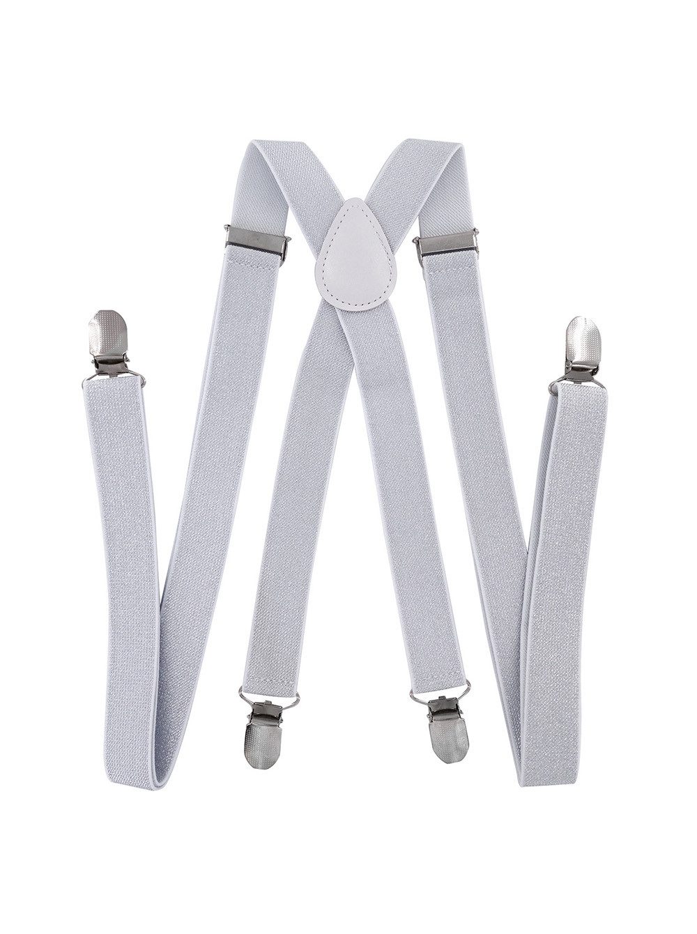 axy Hosenträger Herren Hosenträger mit Glitzerfäden 4 Stabile Clips X-Form 2,5cm Breit verstellbar und elastisch 120cm Lang