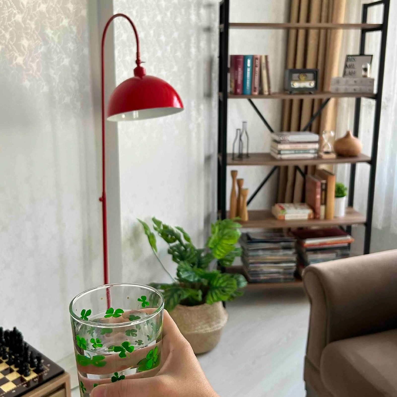 Bamyum Stehlampe Moderne Metall Stehlampe mit Dimmer, ohne Leuchtmittel, verstellbarer Lampenschirm – Bild 5 von 5