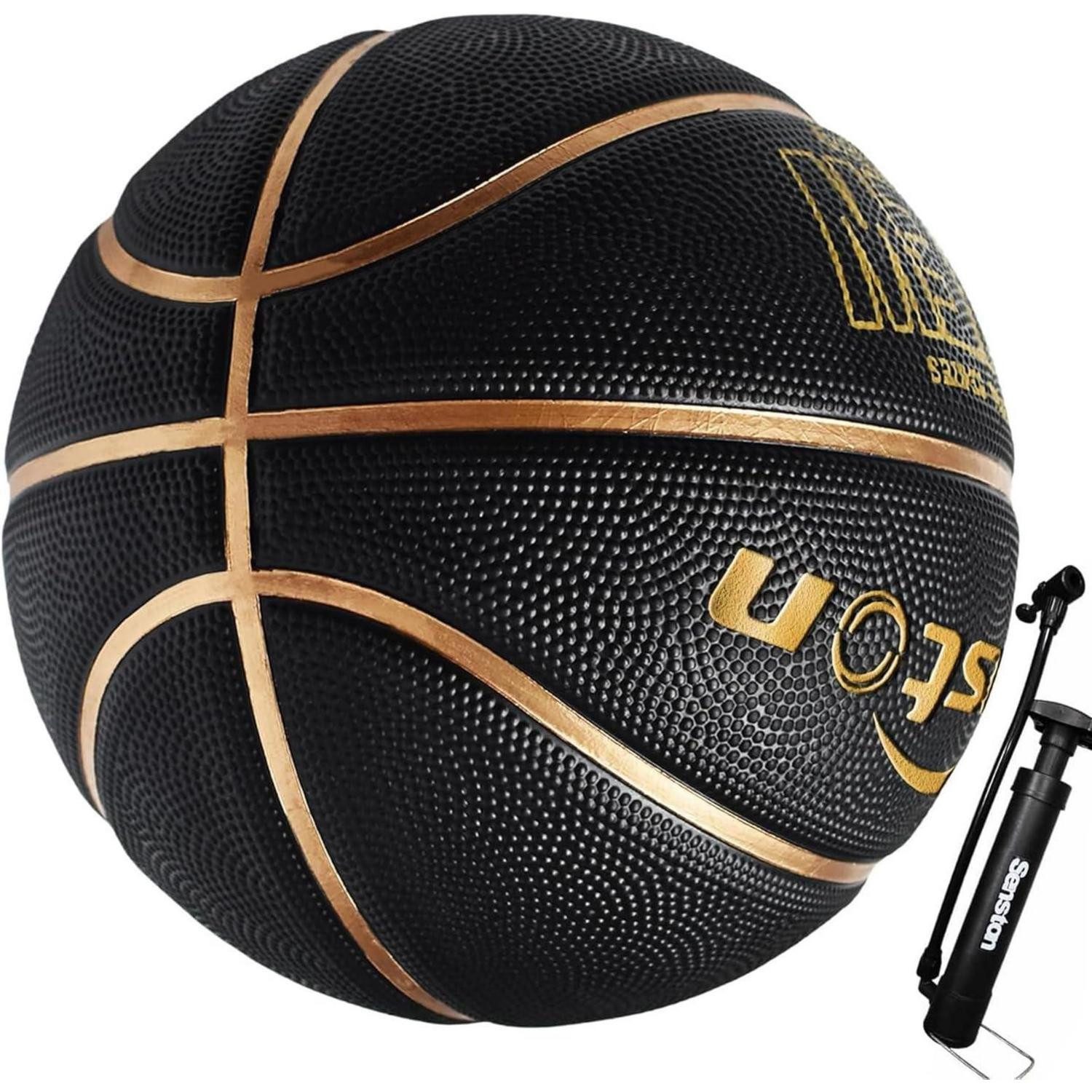 LuxusKollektion Basketball Basketball Größe 7 mit Pumpe, Outdoor Basketbälle, Anti-Rutsch & Grip