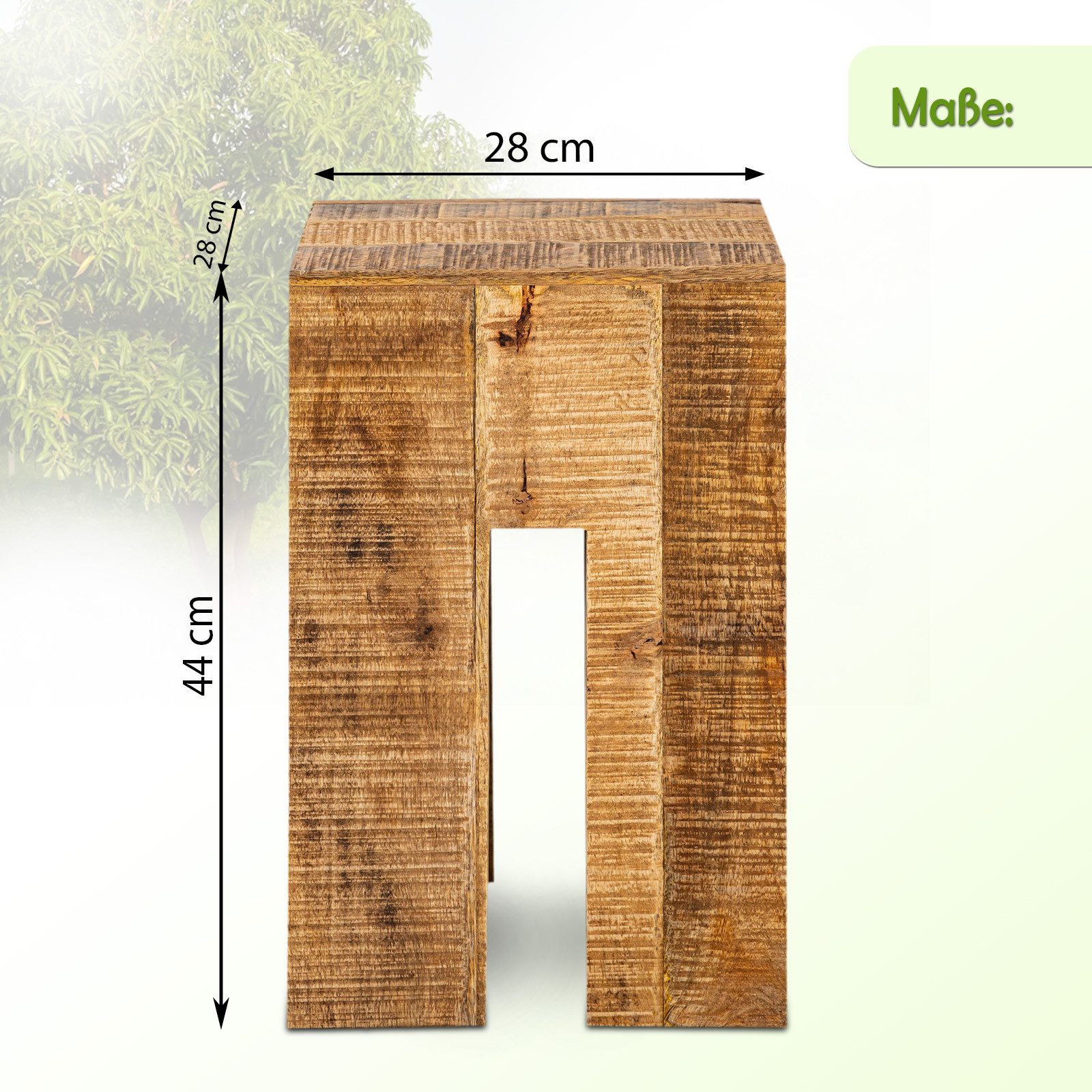 Amagohome Blumenhocker Blumensäule Blumen Hocker Beistelltisch quadratisch 28x45x28cm Sitzhoc